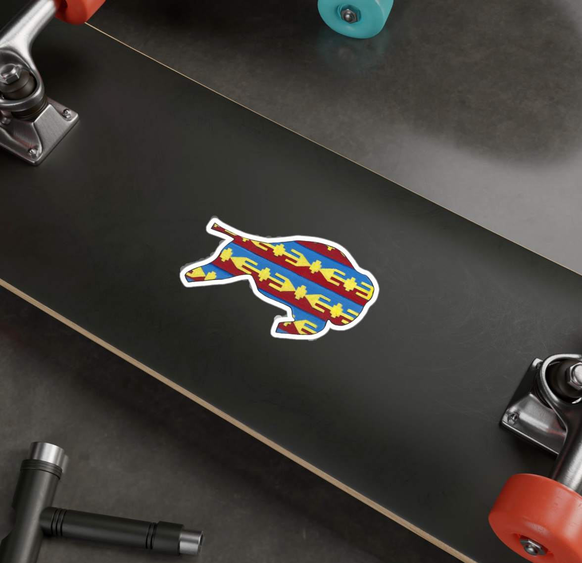 Vinyl Sticker, Osage Design, Bison, Buffalo, Native American