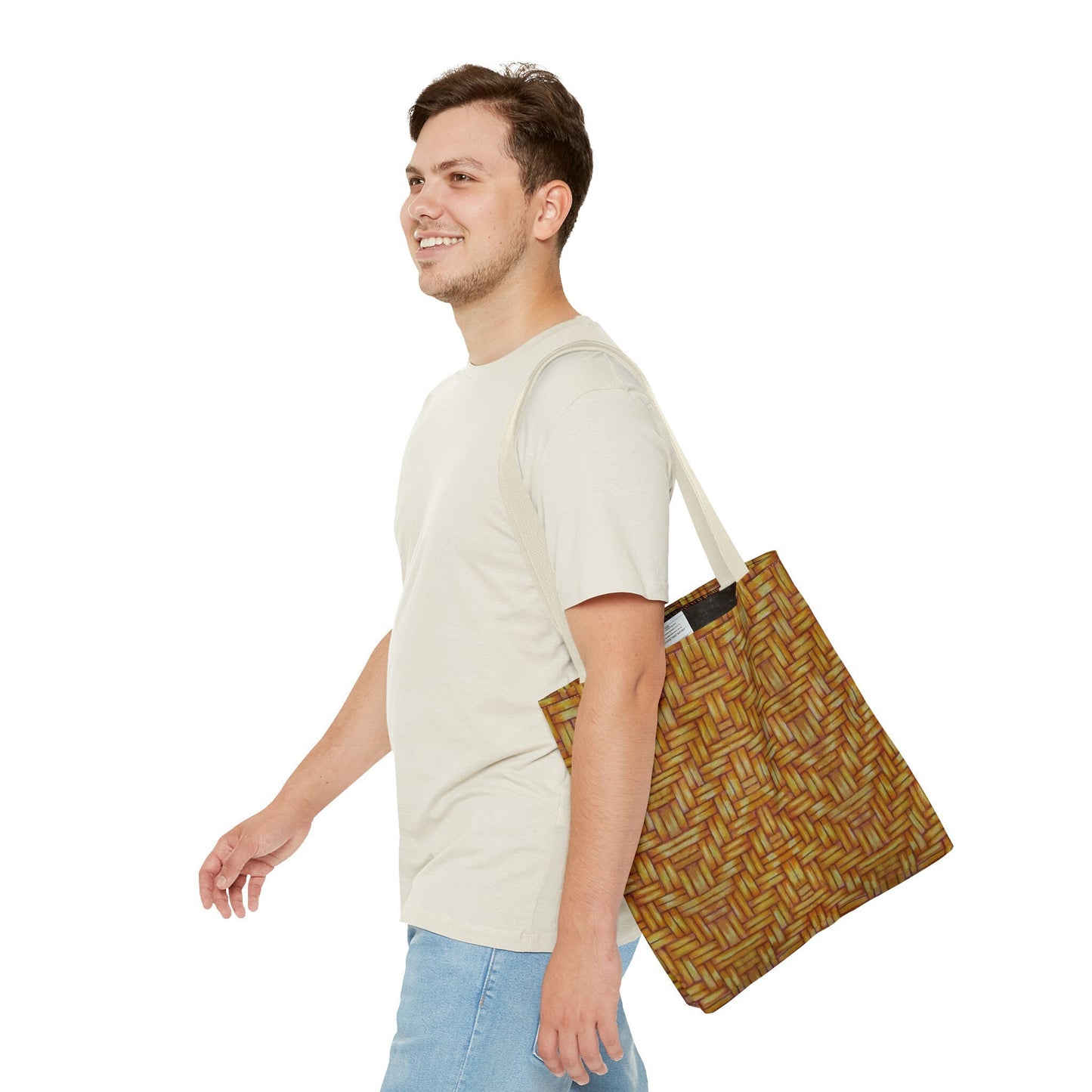Tote Bag, Native American, Euchee Basketweave design, shoulder straps, travel tote
