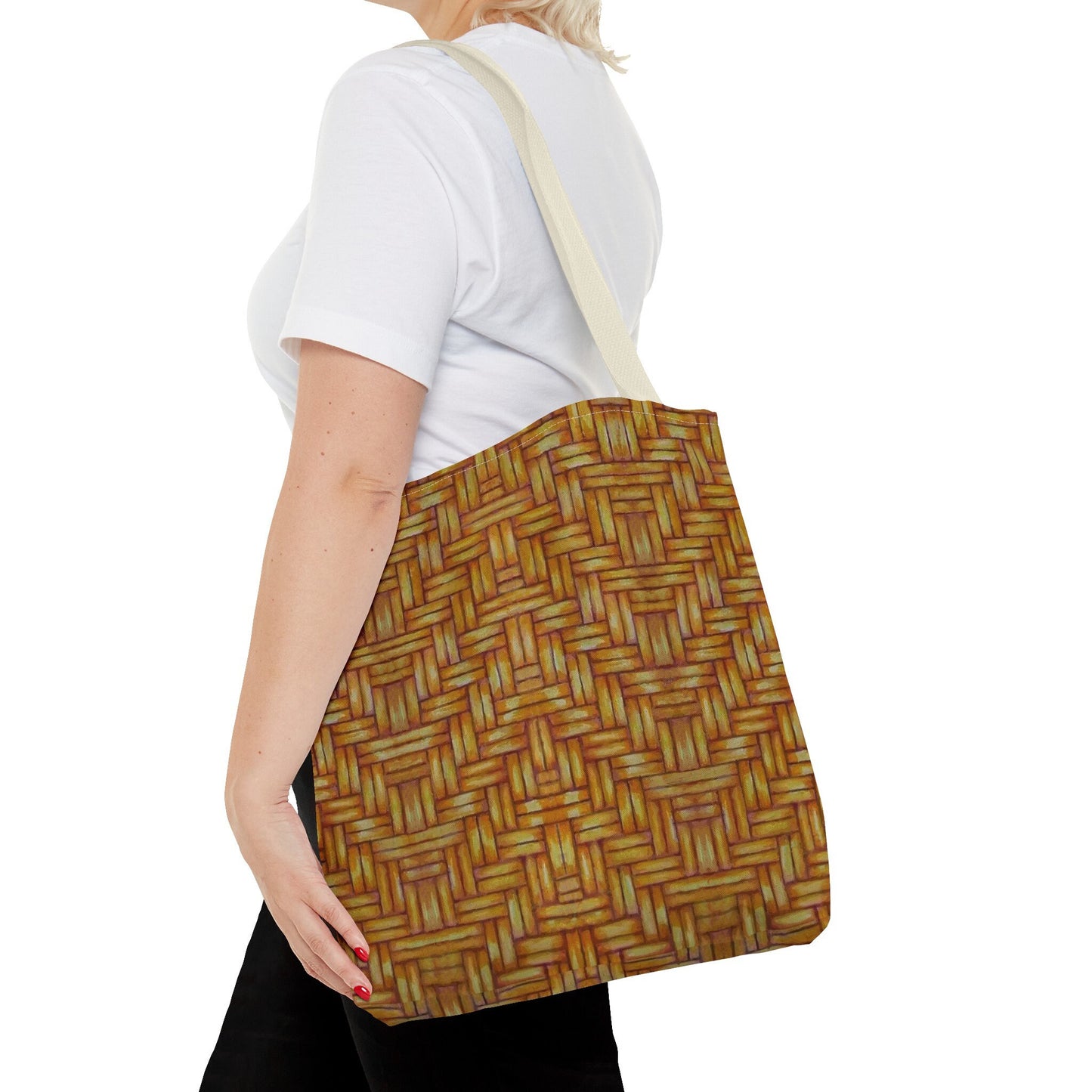 Tote Bag, Native American, Euchee Basketweave design, shoulder straps, travel tote