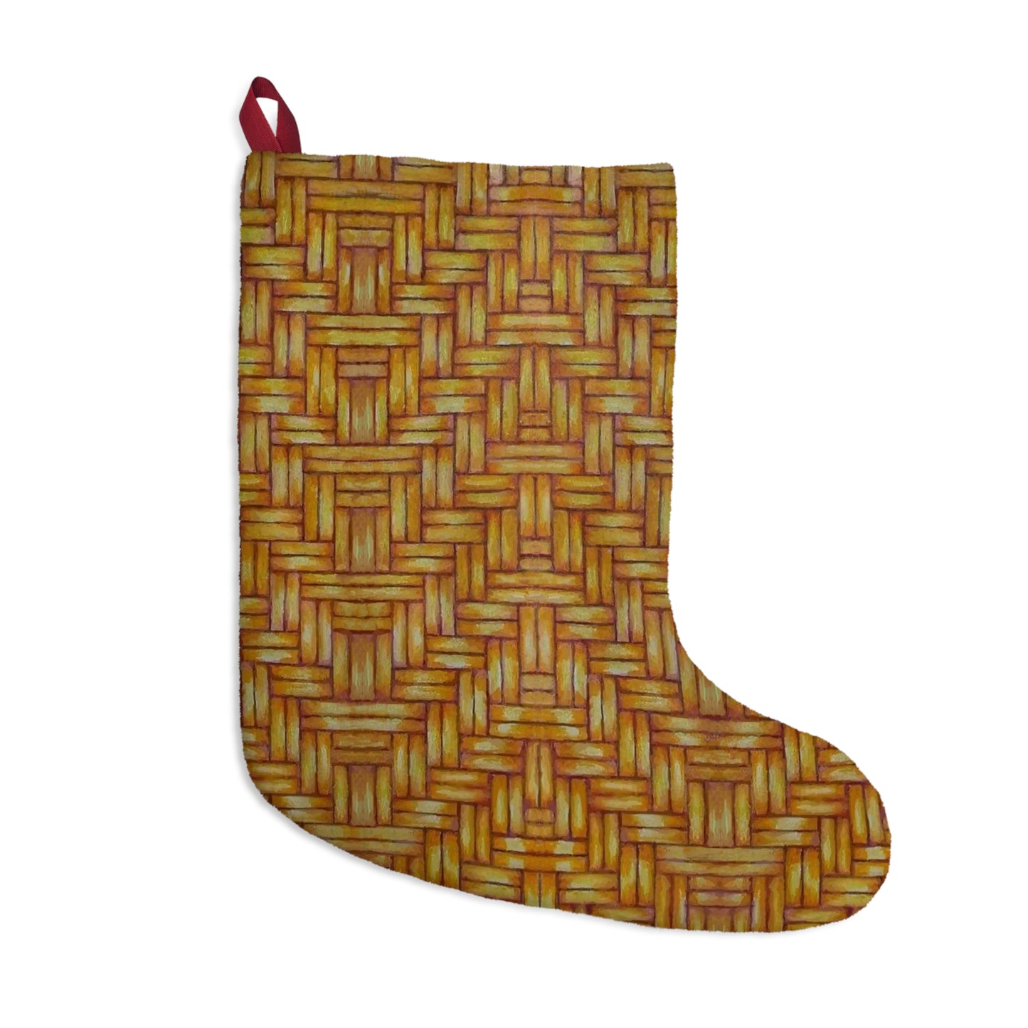 Christmas Stocking, Southeast Basket Weave Design, Native American
