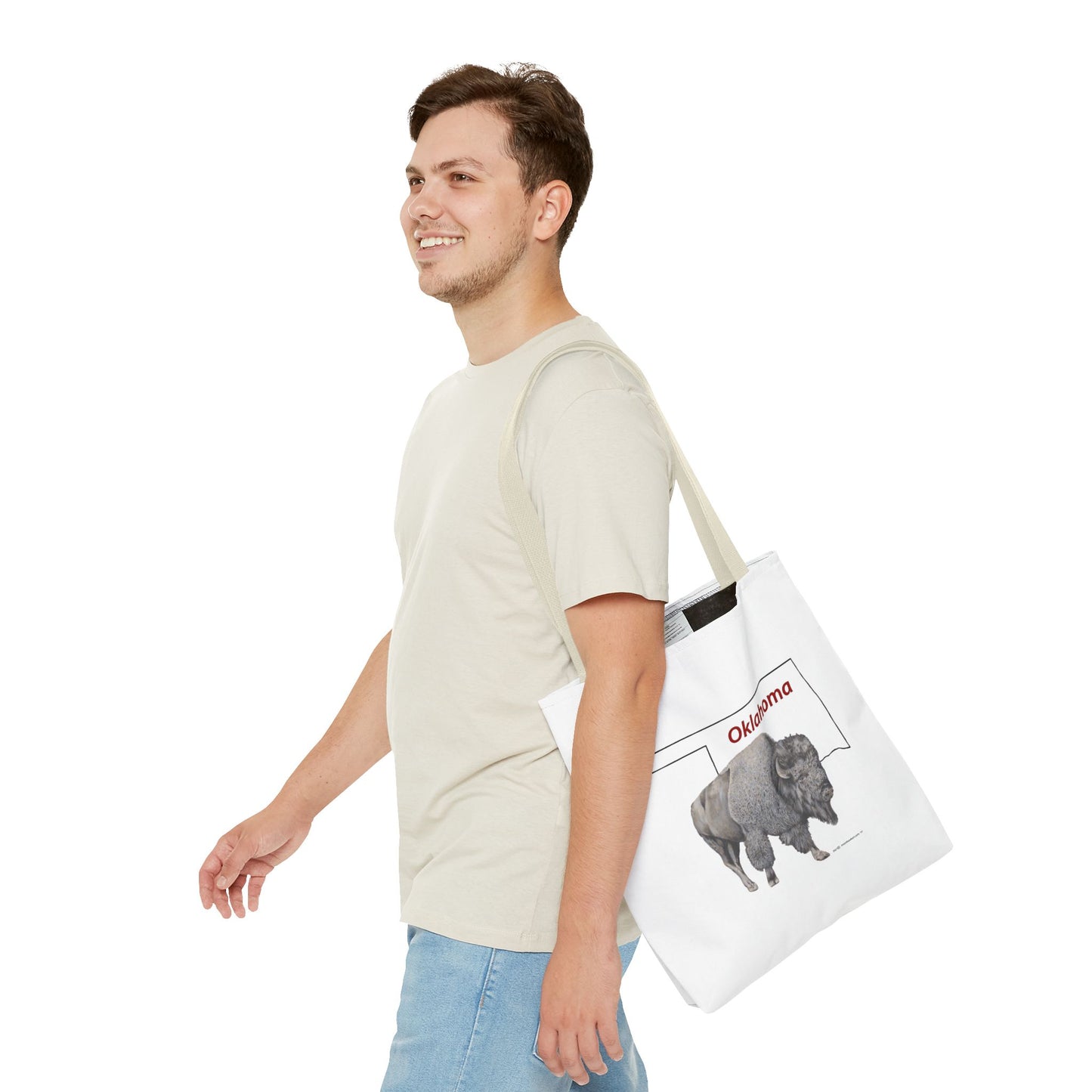 Tote Bag, Oklahoma Bison, Native American Design
