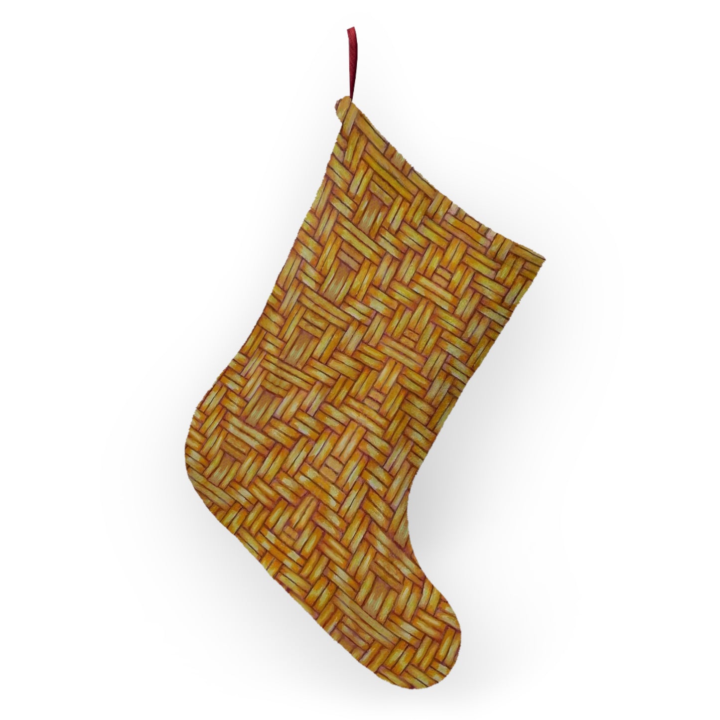 Christmas Stocking, Southeast Basket Weave Design, Native American