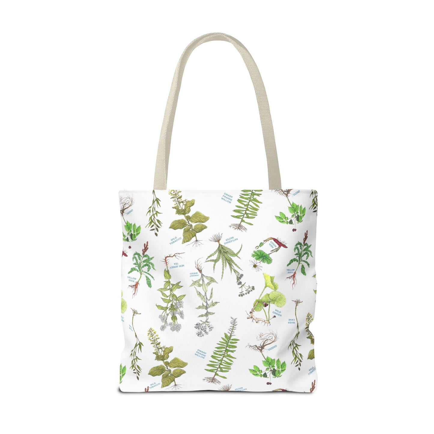 Cherokee Botanical Tote Bag — Plant Print Travel Bag —  Shopping Tote