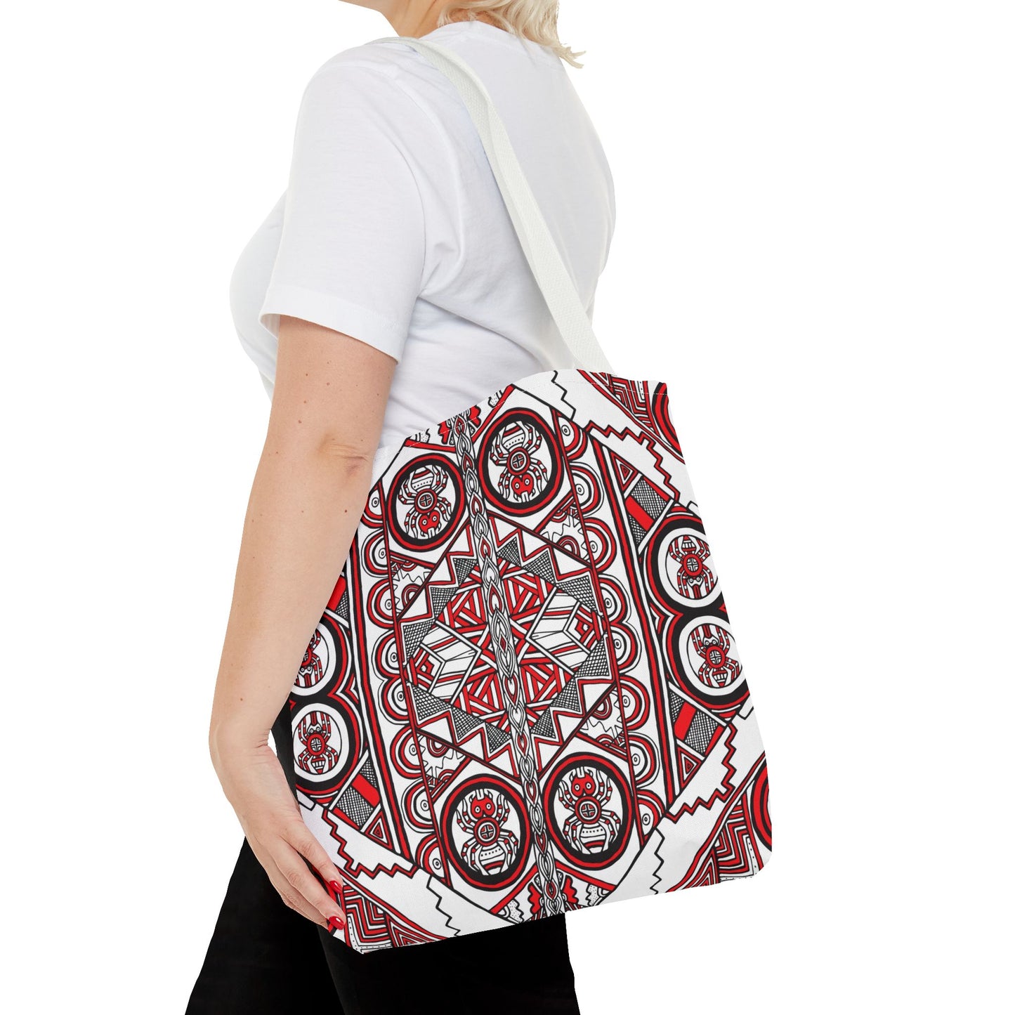Tote Bag - Ancient Tribal Mound Symbols - Southeast Spider Design
