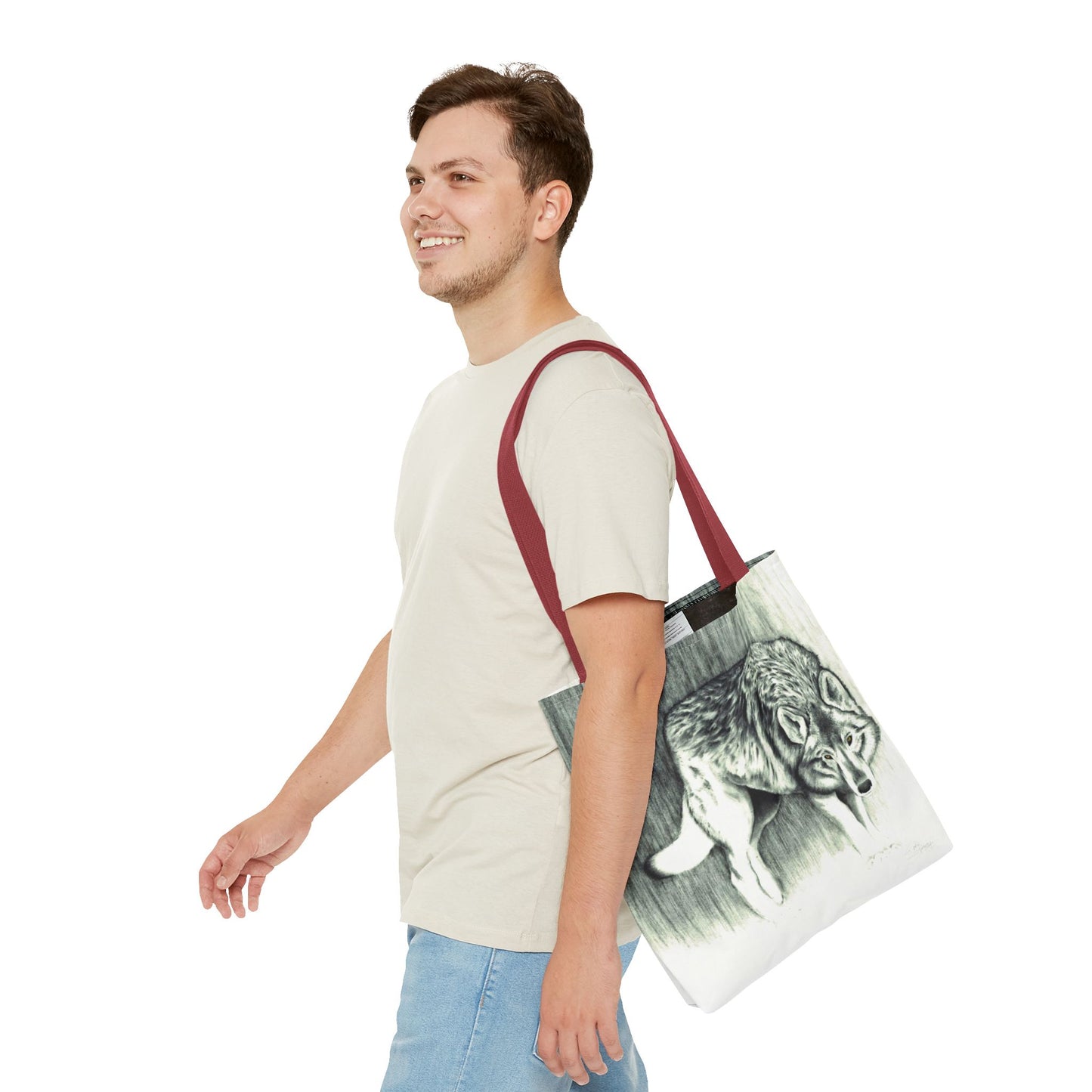 Tote Bag — Wolf Sketch - Native Wildlife Art Tote