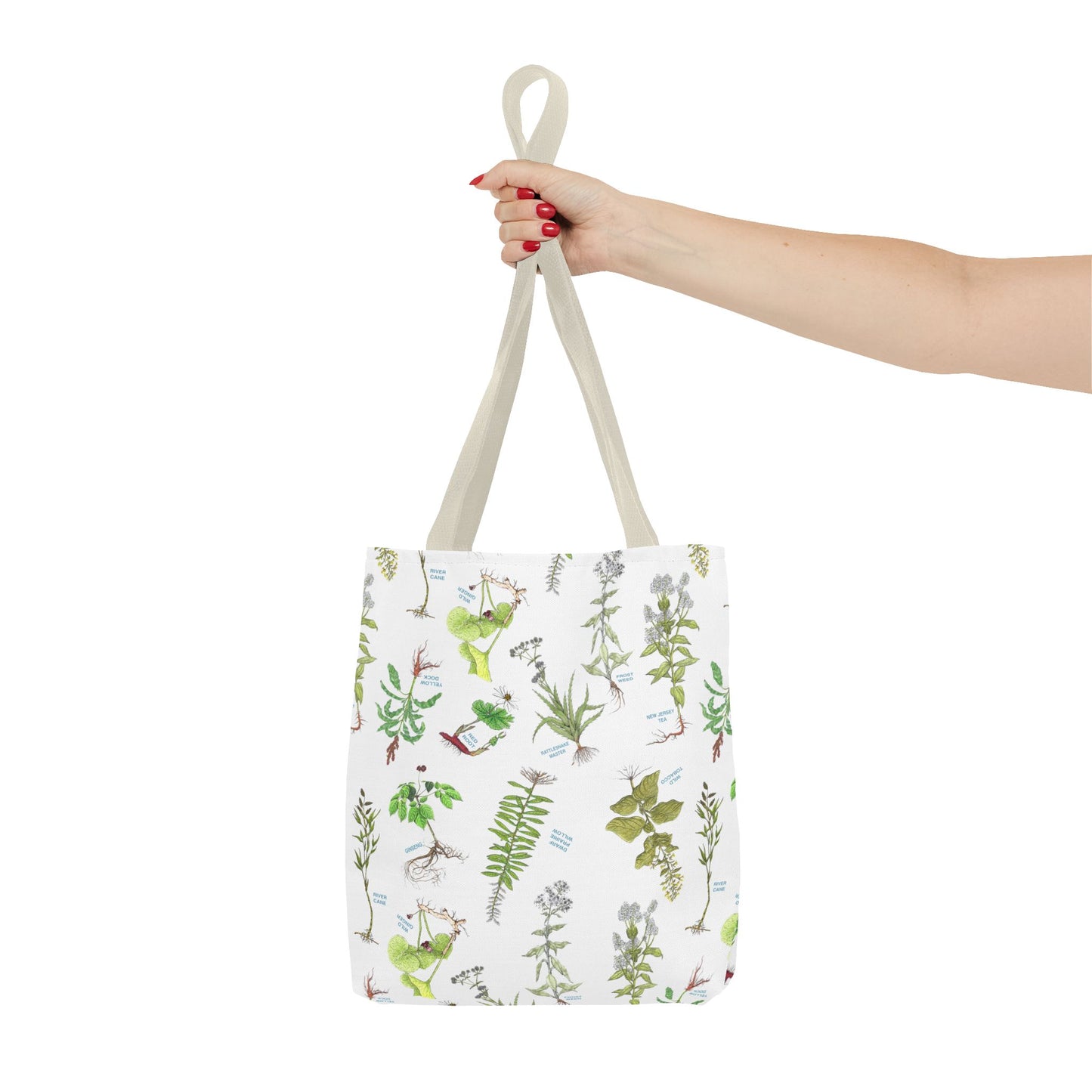 Cherokee Botanical Tote Bag — Plant Print Travel Bag —  Shopping Tote