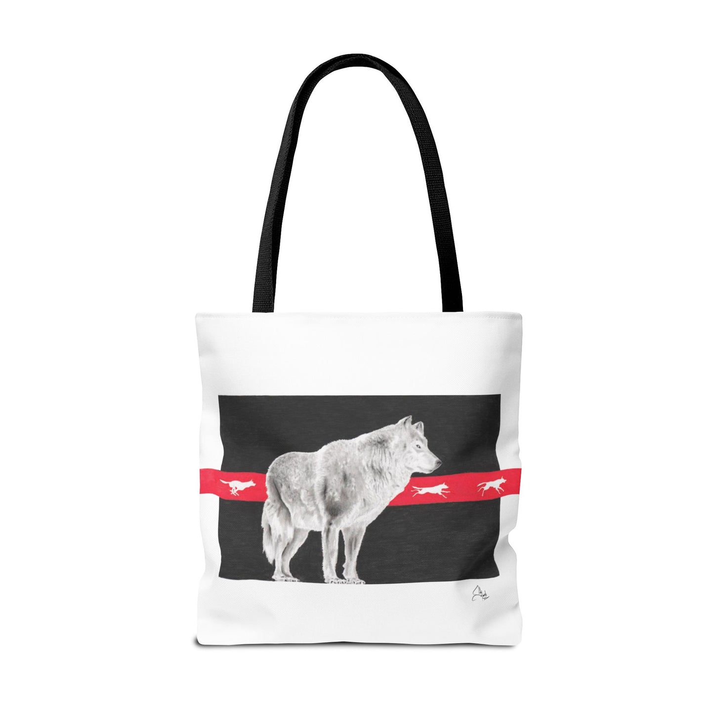 Tote Bag-Native Wolf Design-With Those Who Came Before- Tribal Art- Native American