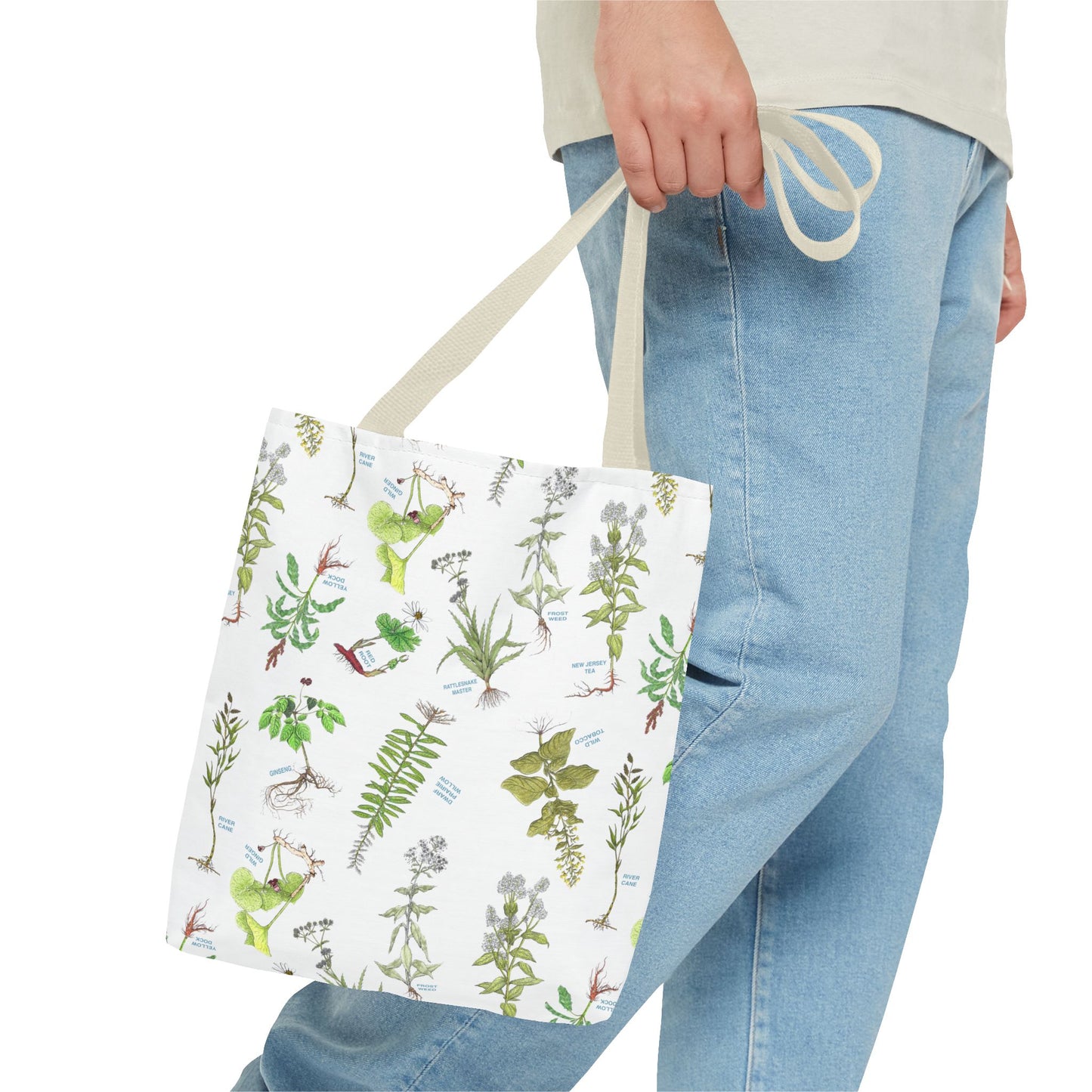 Cherokee Botanical Tote Bag — Plant Print Travel Bag —  Shopping Tote