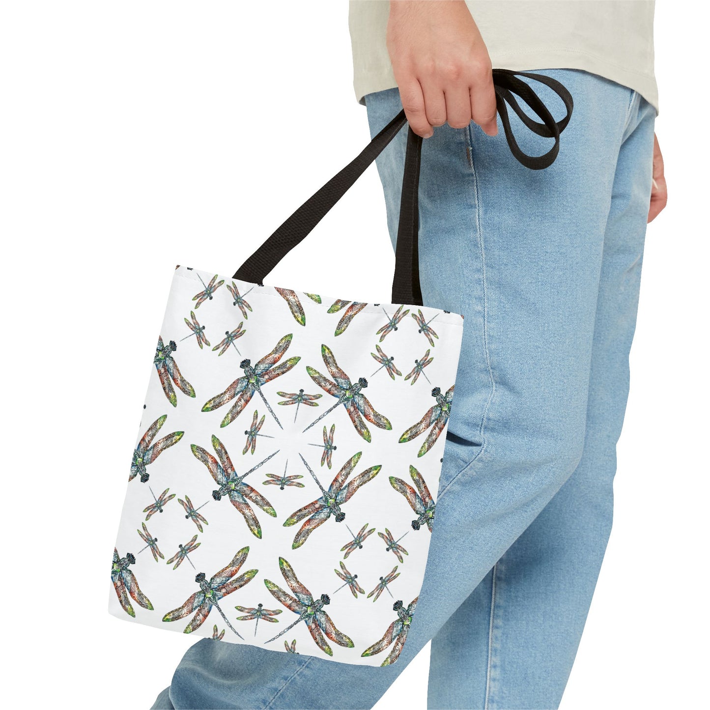 Tote Bag — Dragonfly Pattern, Native Tribal Design