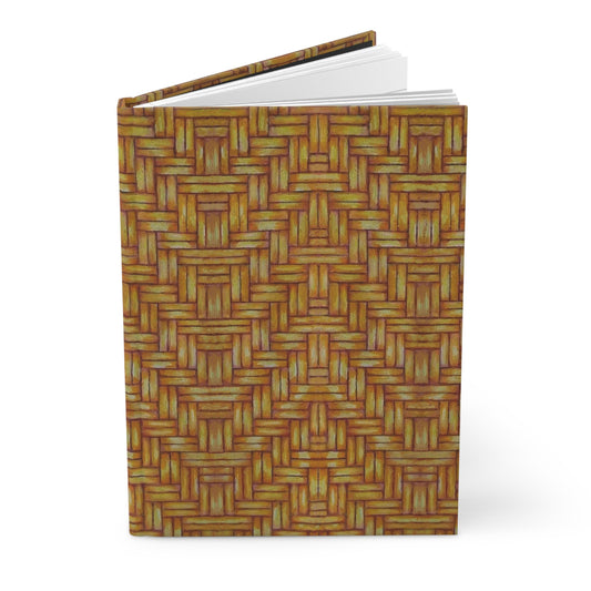 Hardcover Journal, Euchee Basketweave Design, Matte, Native American Pattern