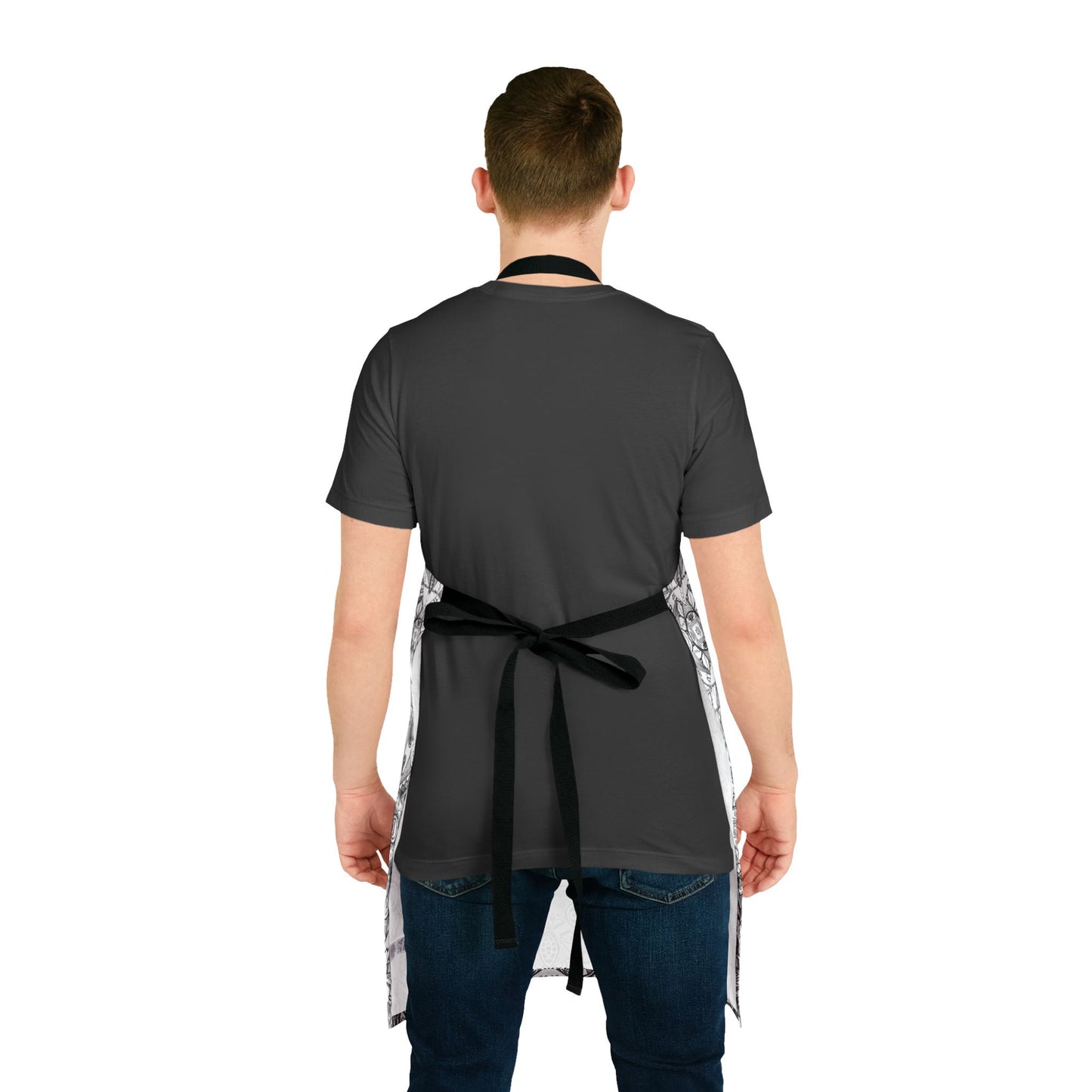 Apron, Black and White, Tribal Design, Native American Symbology