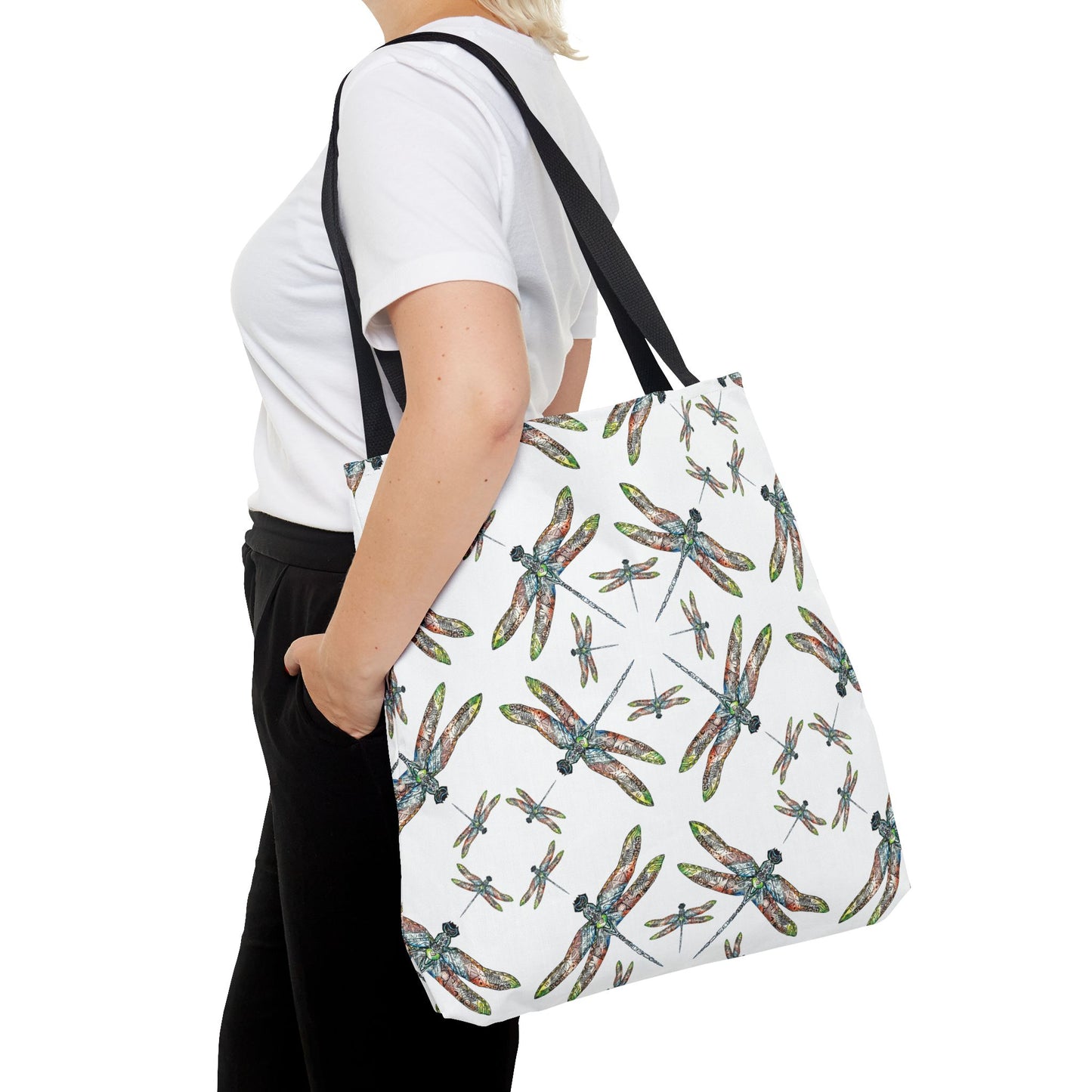 Tote Bag — Dragonfly Pattern, Native Tribal Design