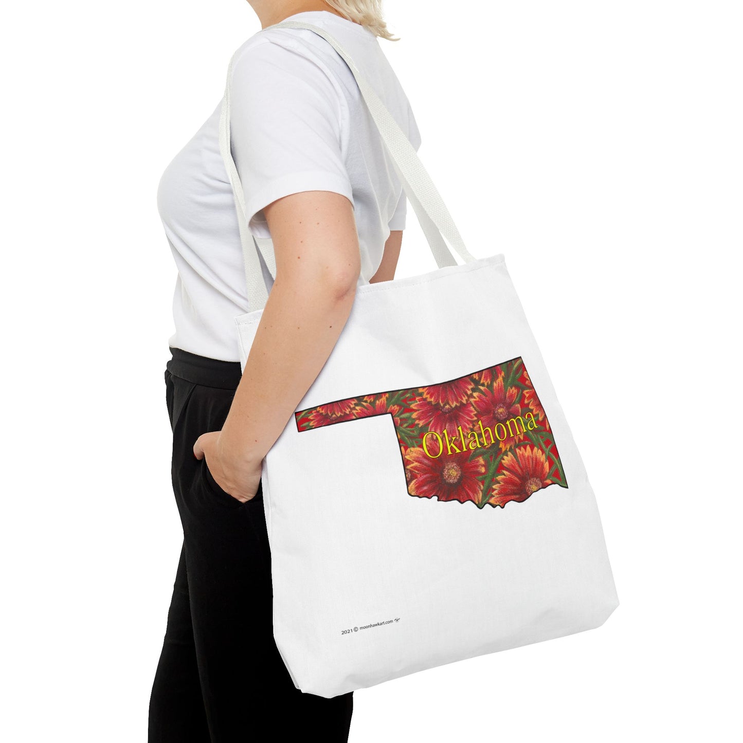 Tote Bag, Oklahoma Indian Blanket, Wildflowers, Book Bag,  Oklahoma State Wildflower