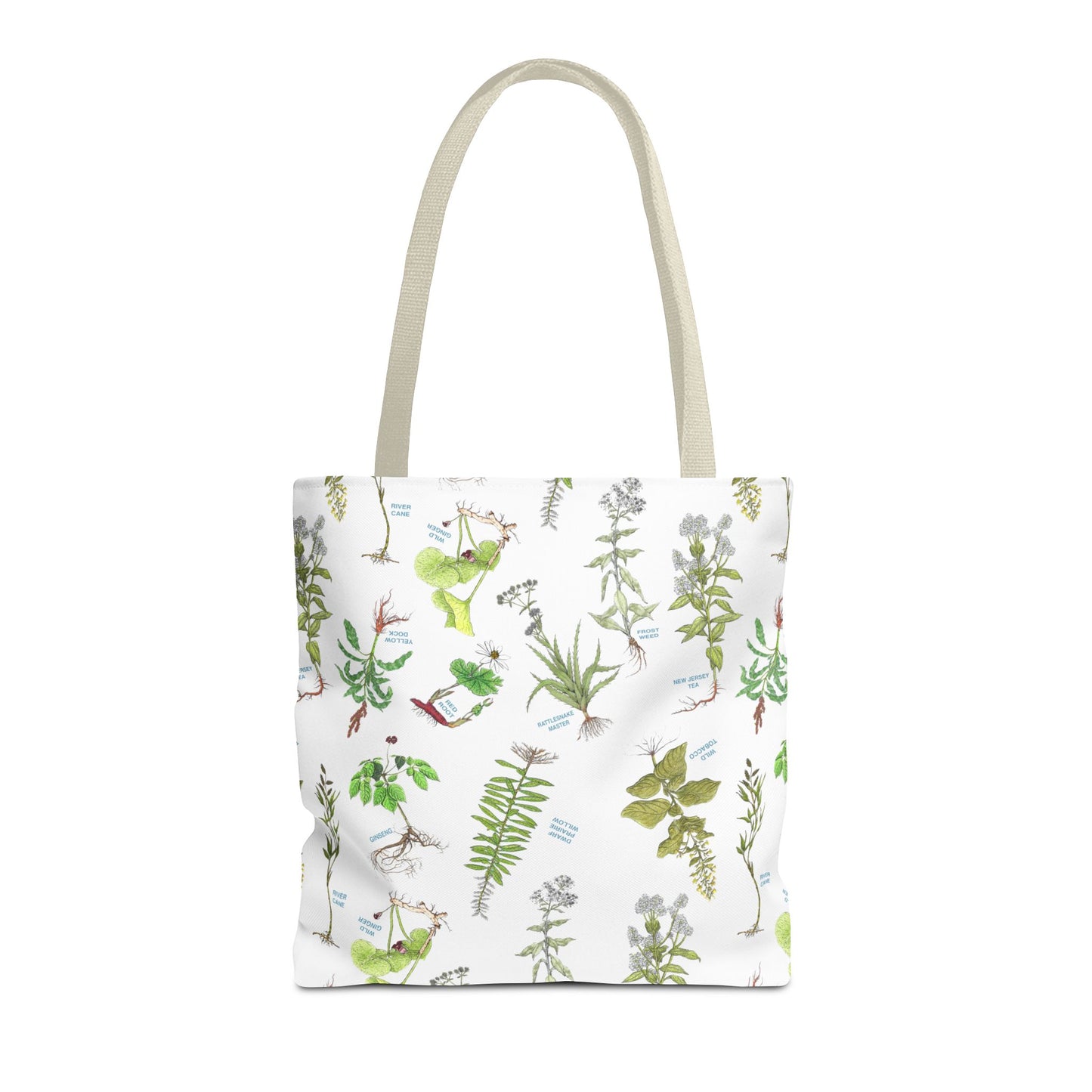 Cherokee Botanical Tote Bag — Plant Print Travel Bag —  Shopping Tote