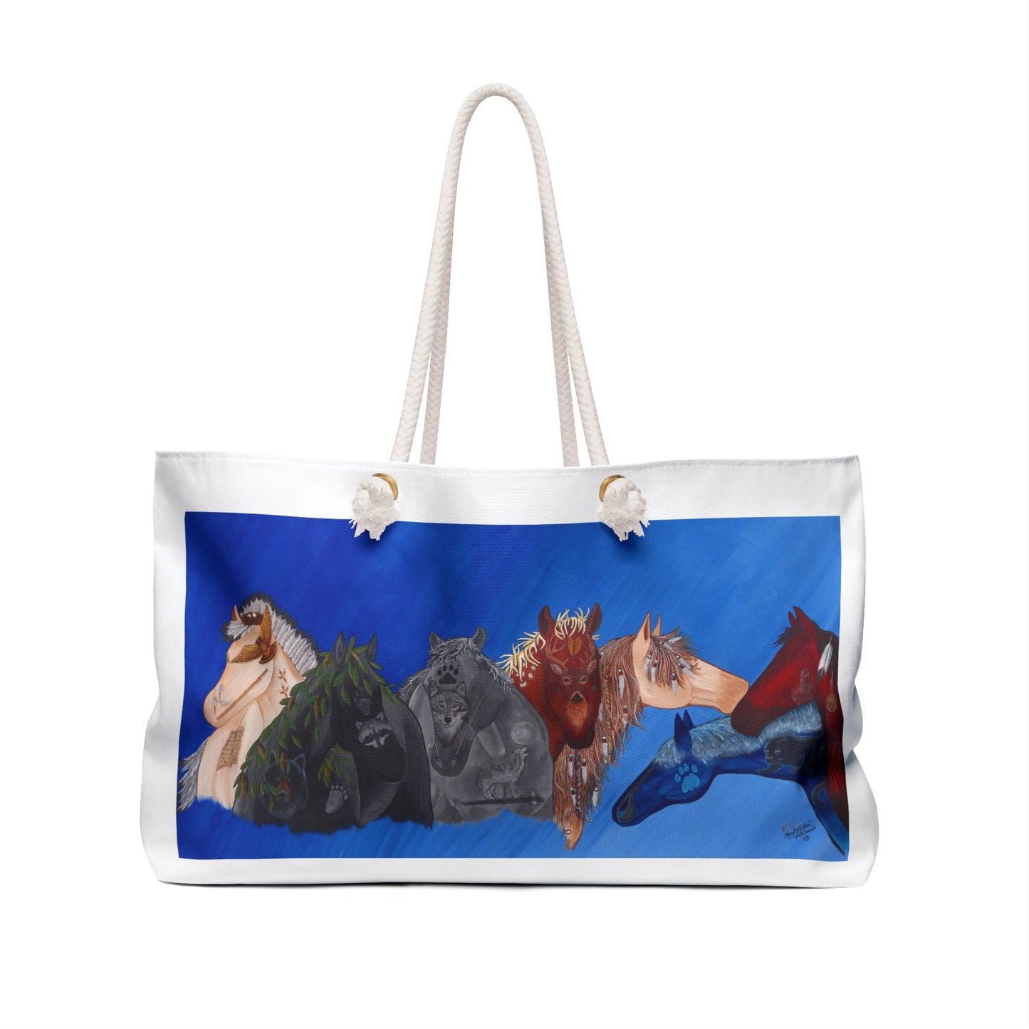 Weekender Bag - Horses - Cherokee Seven Clan - Travel Tote