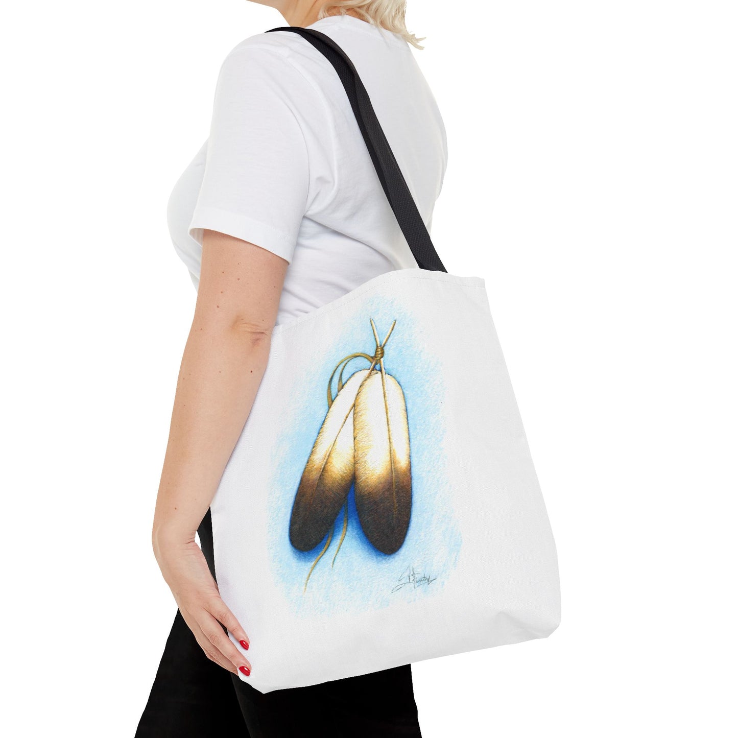 Tote Bag, Double Feather, Native American Design