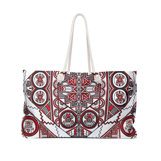 Weekender Bag, SouthEast Spider Motif, Grandmother Spider, Native Spider Design, Ancient Mound Symbols