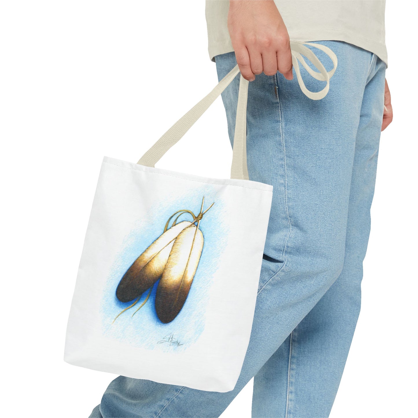 Tote Bag, Double Feather, Native American Design