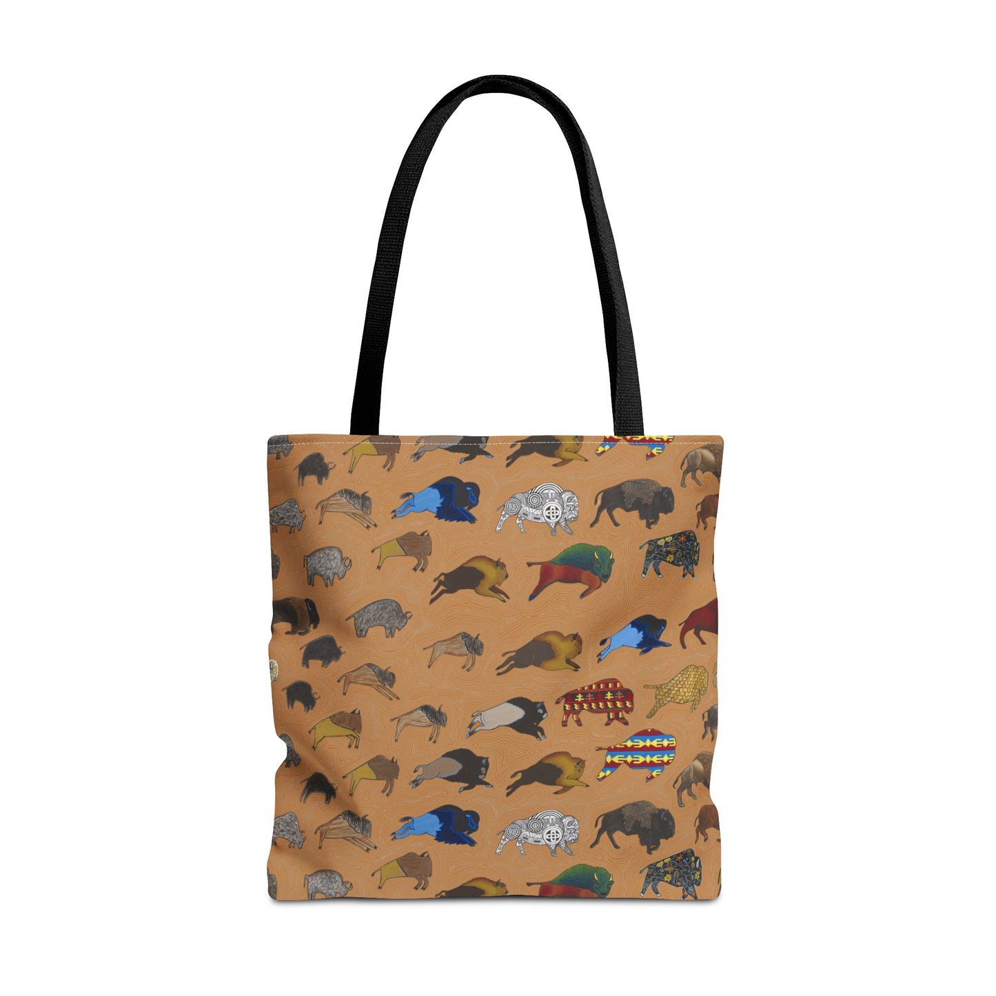 Tote Bag, Brown, Bison Transition, Buffalo, Native American