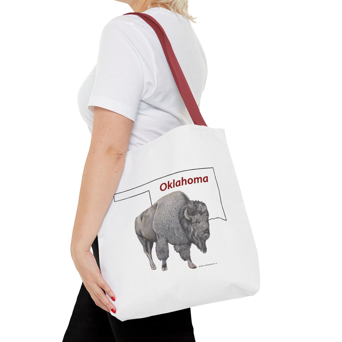 Tote Bag, Oklahoma Bison, Native American Design