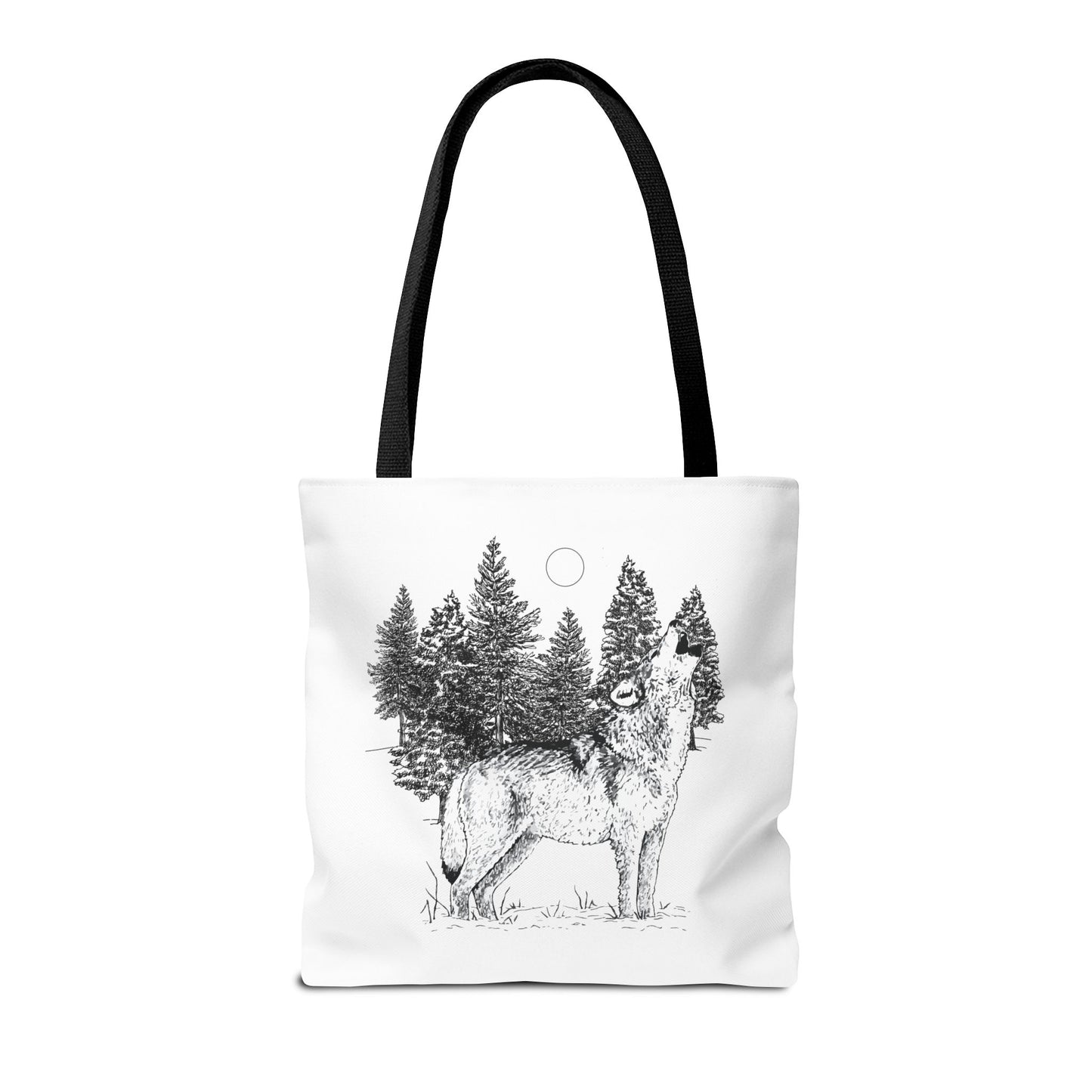 Howling Wolf Tote Bag , Travel tote, Powwow bag, Native American design