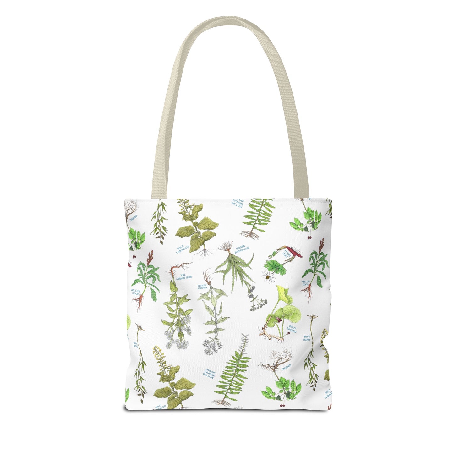 Cherokee Botanical Tote Bag — Plant Print Travel Bag —  Shopping Tote