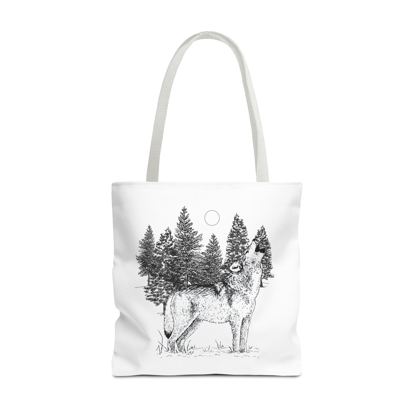 Howling Wolf Tote Bag , Travel tote, Powwow bag, Native American design