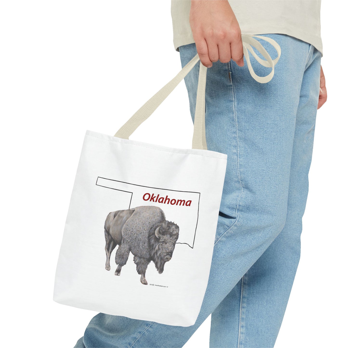 Tote Bag, Oklahoma Bison, Native American Design