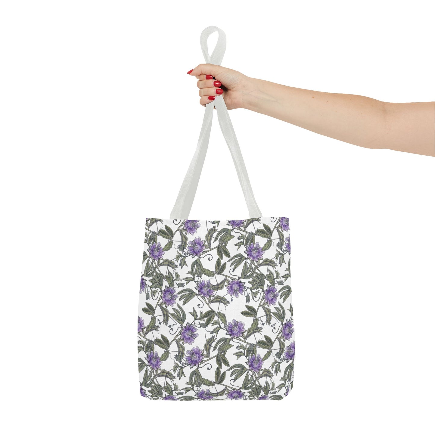 Tote Bag - Floral Purple Passionflower – All-Over Print Canvas Tote