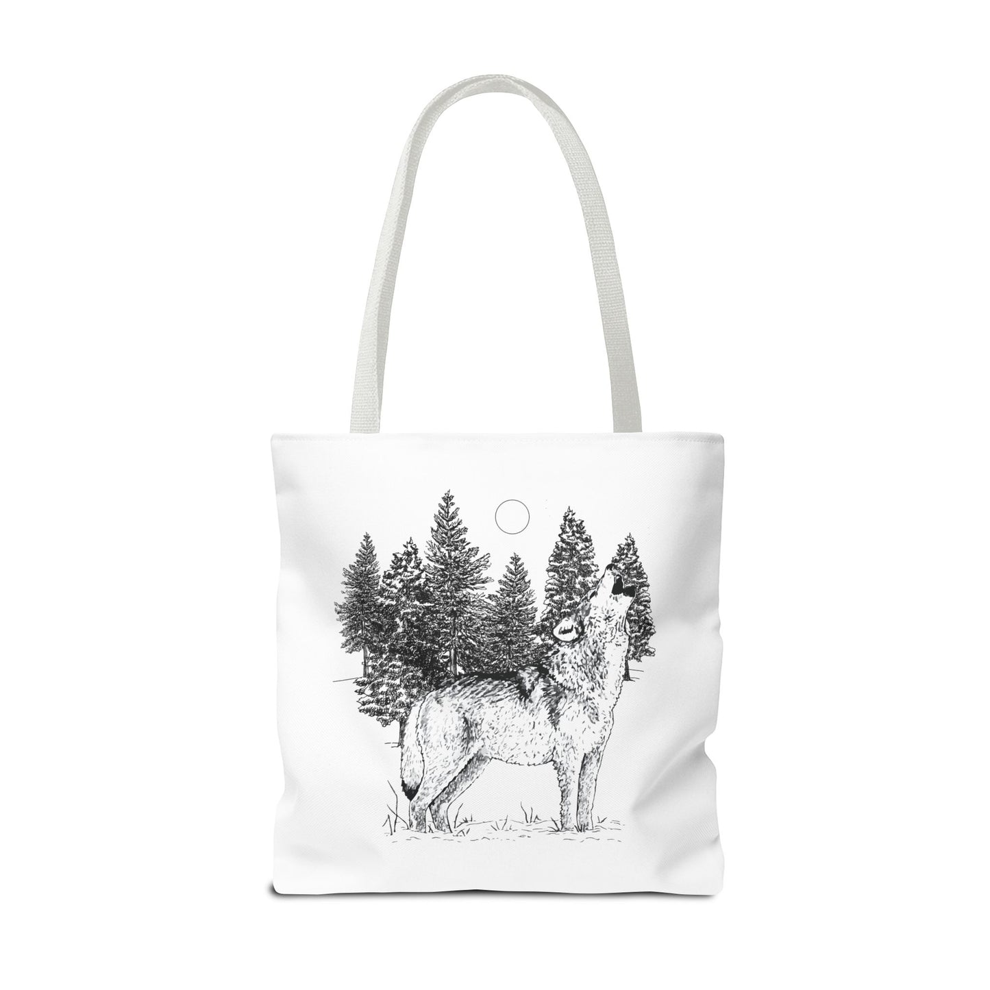 Howling Wolf Tote Bag , Travel tote, Powwow bag, Native American design