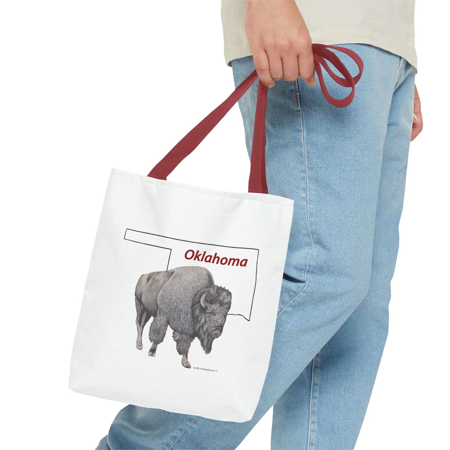 Tote Bag, Oklahoma Bison, Native American Design