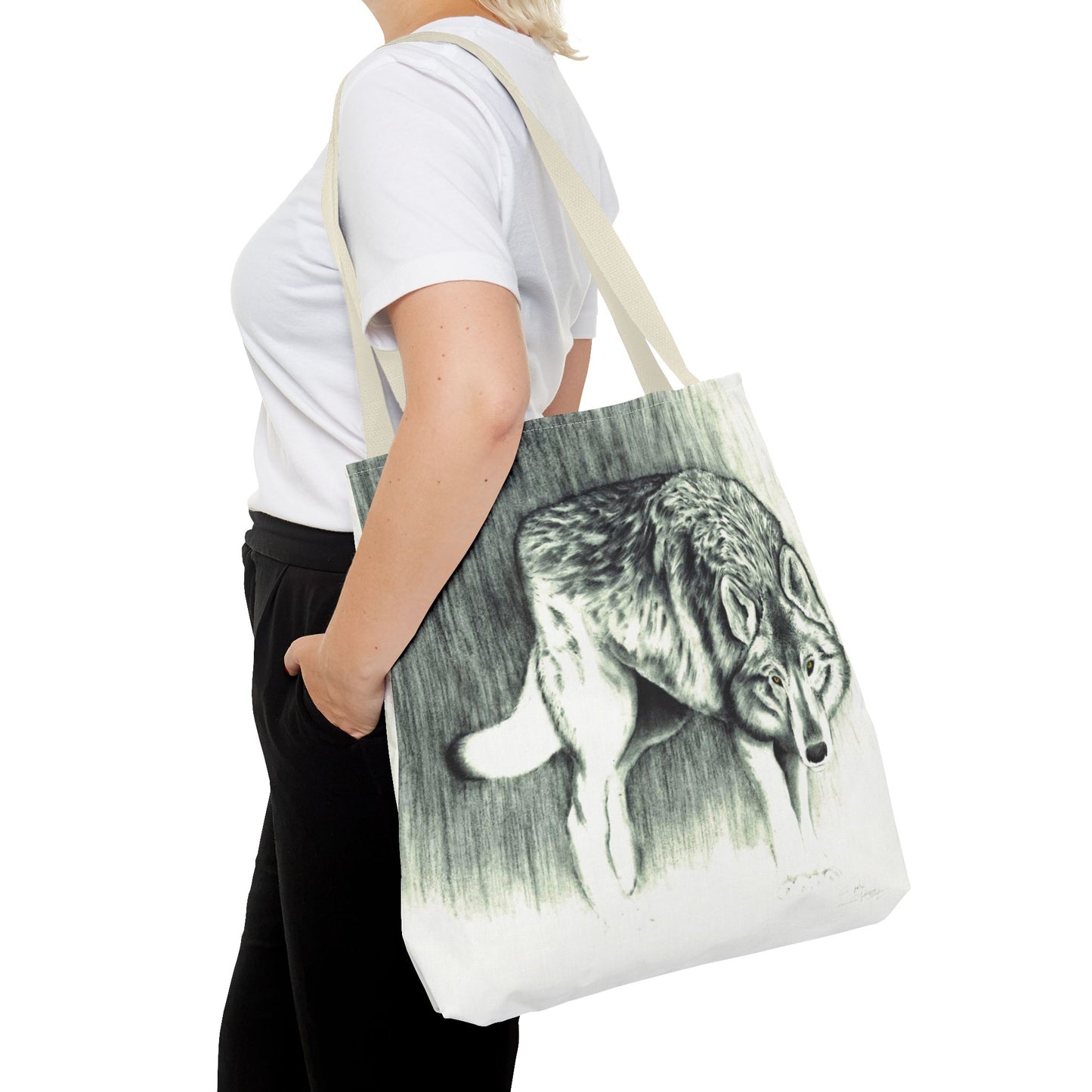 Tote Bag — Wolf Sketch - Native Wildlife Art Tote