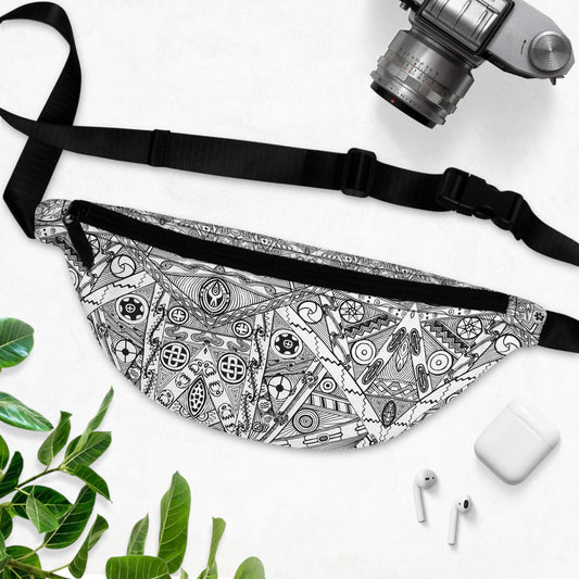 Black and White, Tribal Motif, Fanny Pack