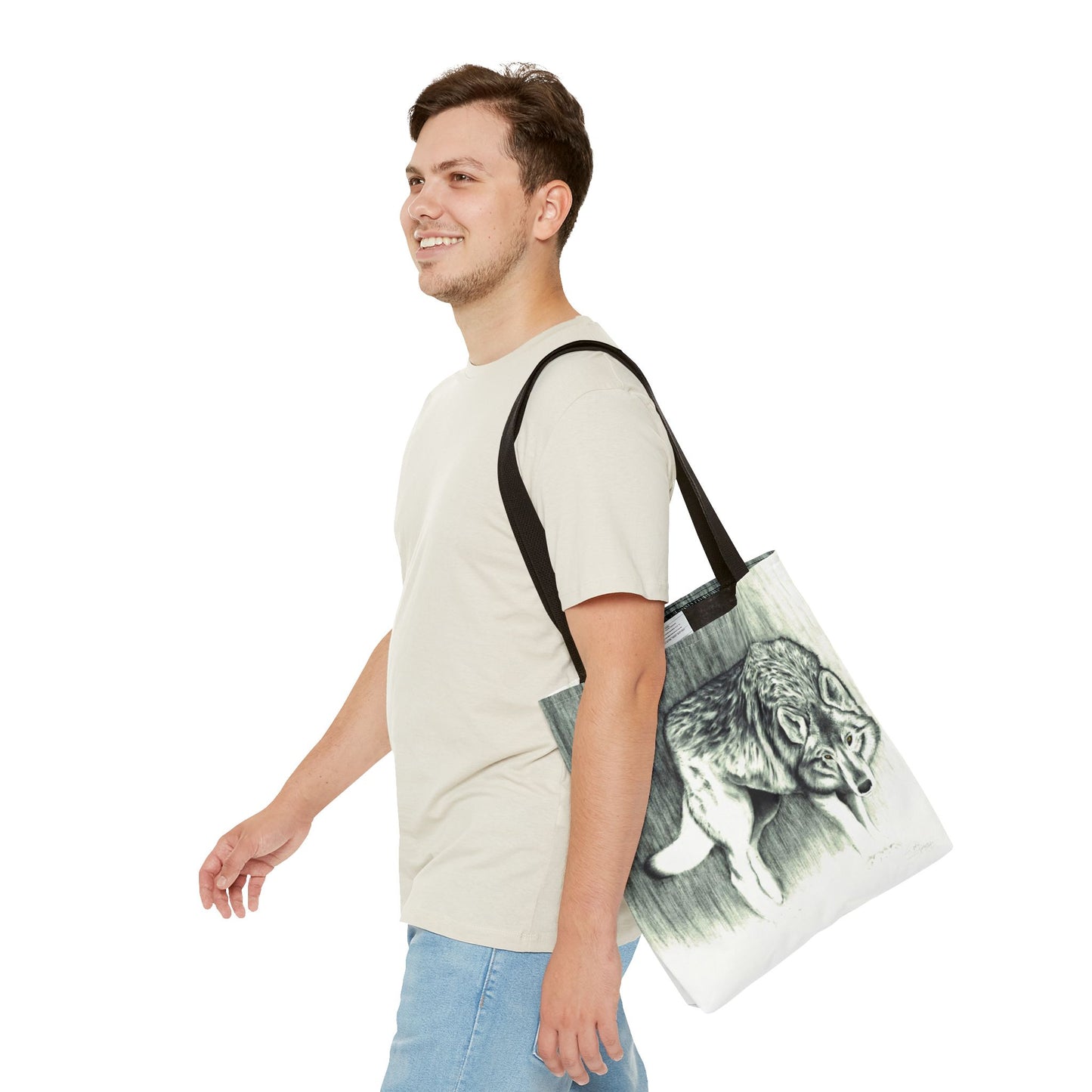 Tote Bag — Wolf Sketch - Native Wildlife Art Tote