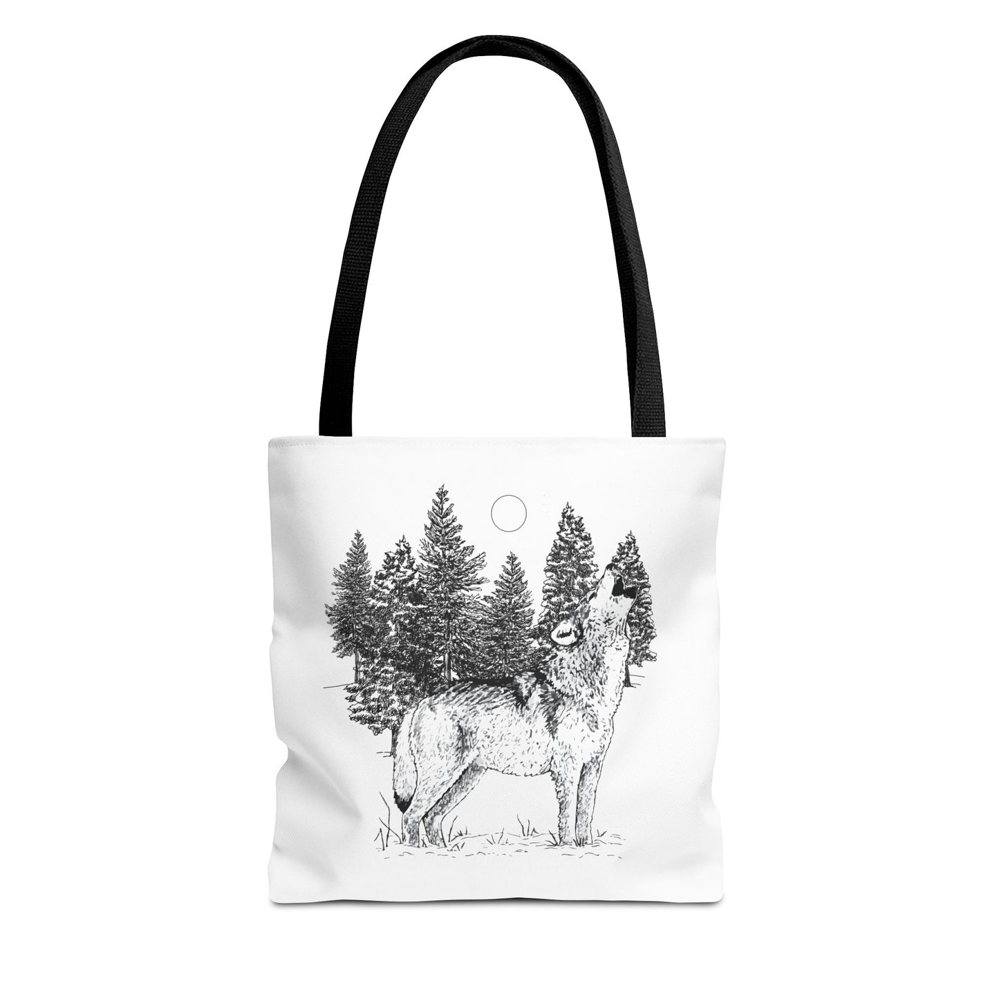 Howling Wolf Tote Bag , Travel tote, Powwow bag, Native American design