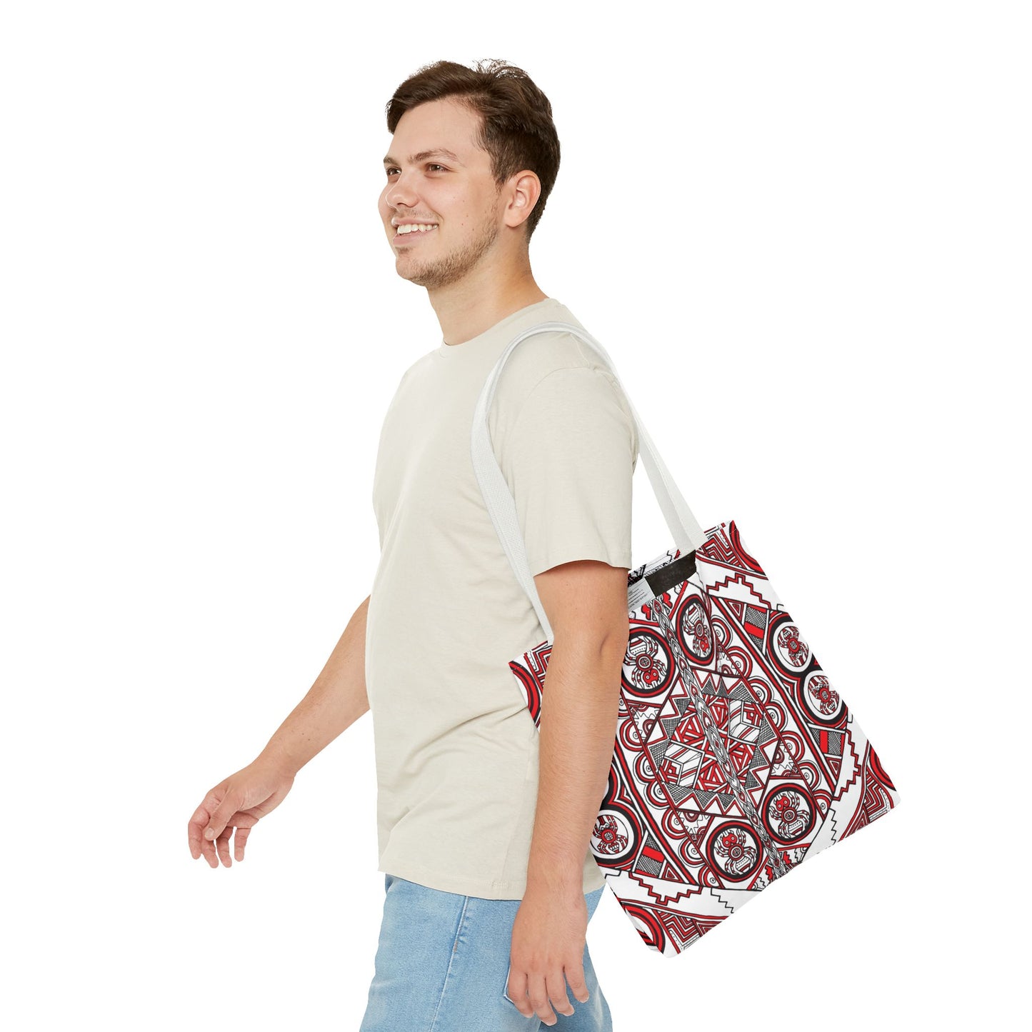 Tote Bag - Ancient Tribal Mound Symbols - Southeast Spider Design