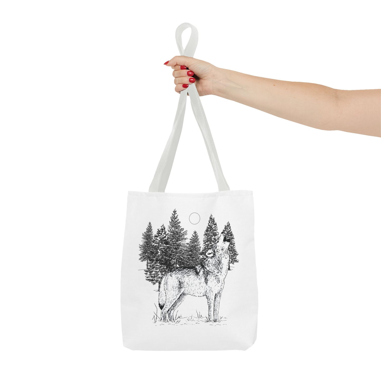 Howling Wolf Tote Bag , Travel tote, Powwow bag, Native American design