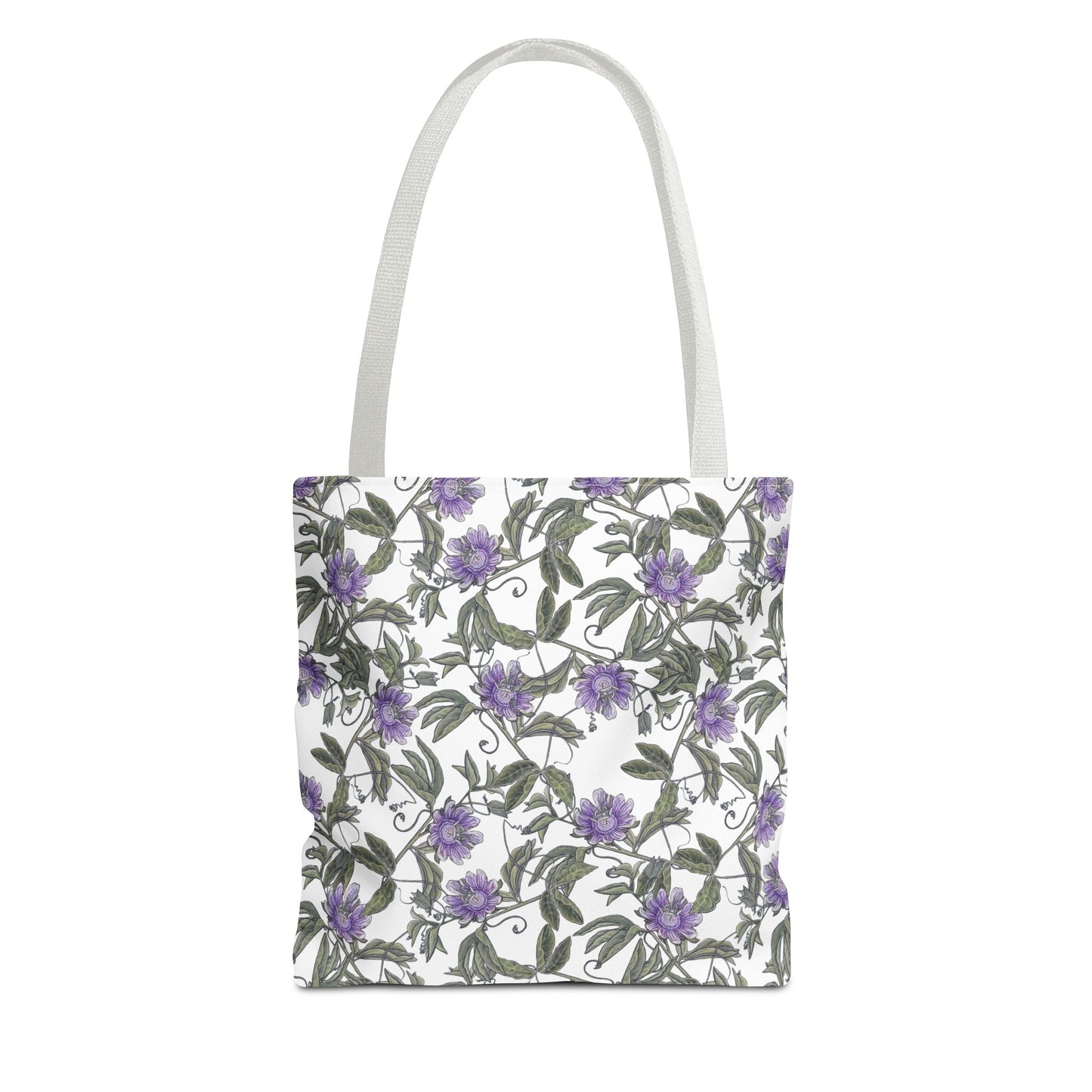 Tote Bag - Floral Purple Passionflower – All-Over Print Canvas Tote