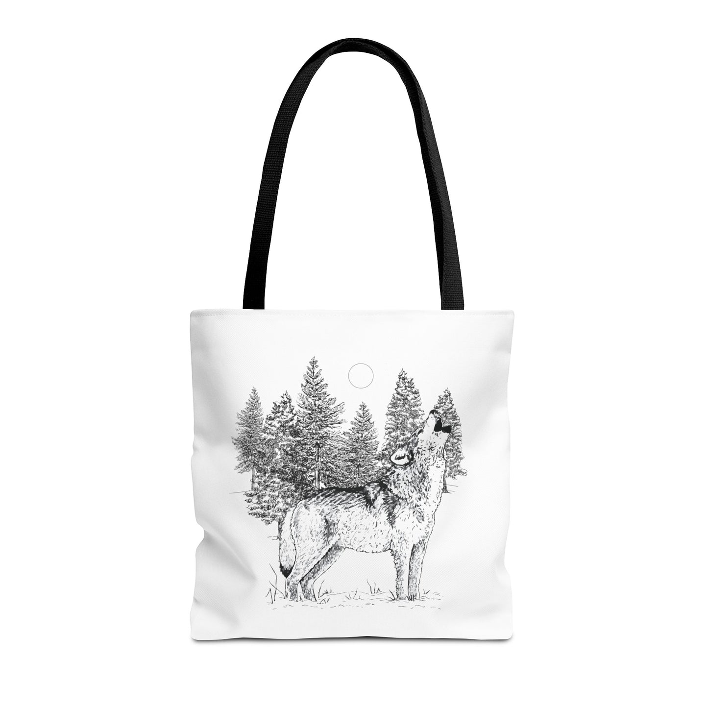 Howling Wolf Tote Bag , Travel tote, Powwow bag, Native American design