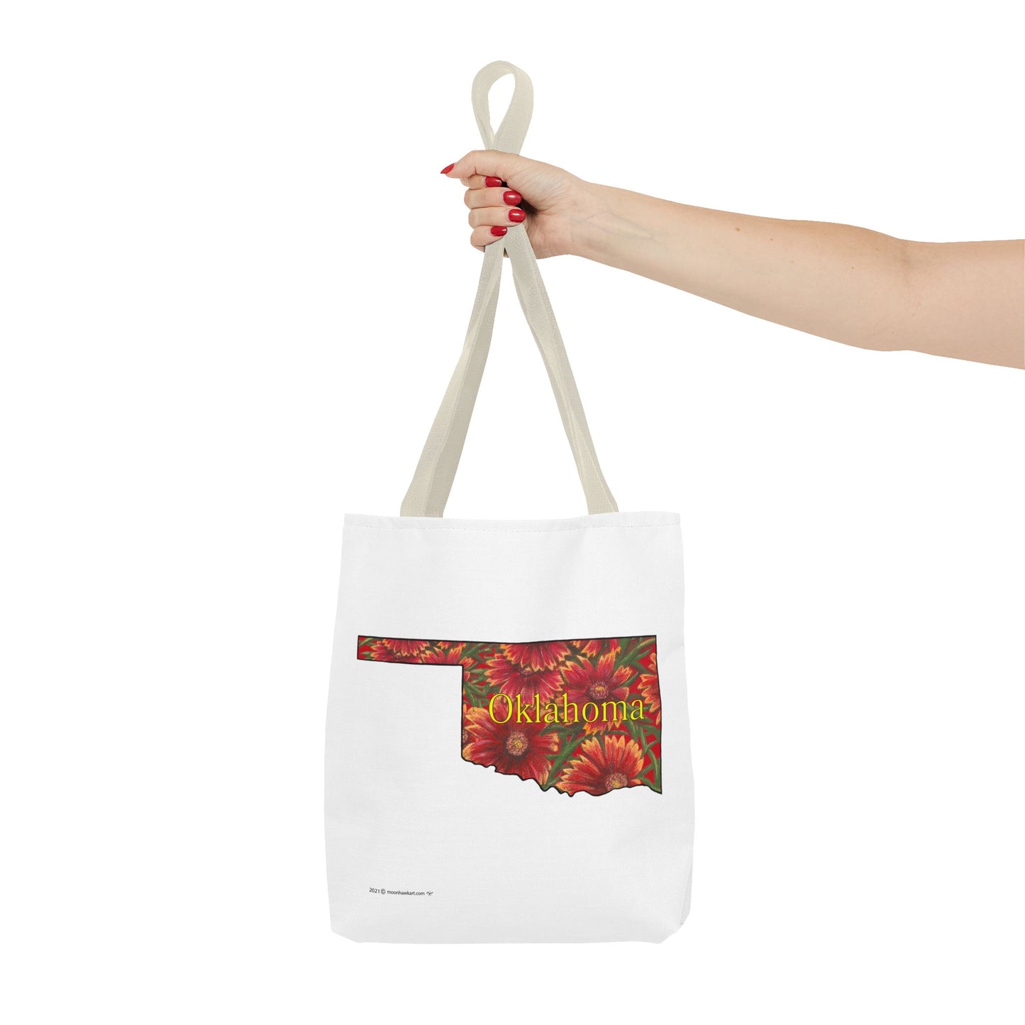 Tote Bag, Oklahoma Indian Blanket, Wildflowers, Book Bag,  Oklahoma State Wildflower