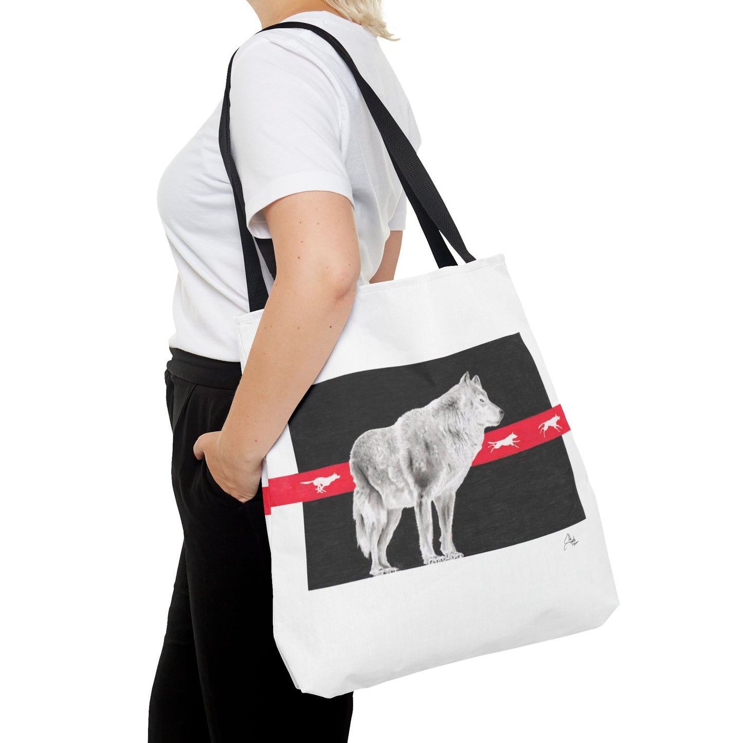 Tote Bag-Native Wolf Design-With Those Who Came Before- Tribal Art- Native American