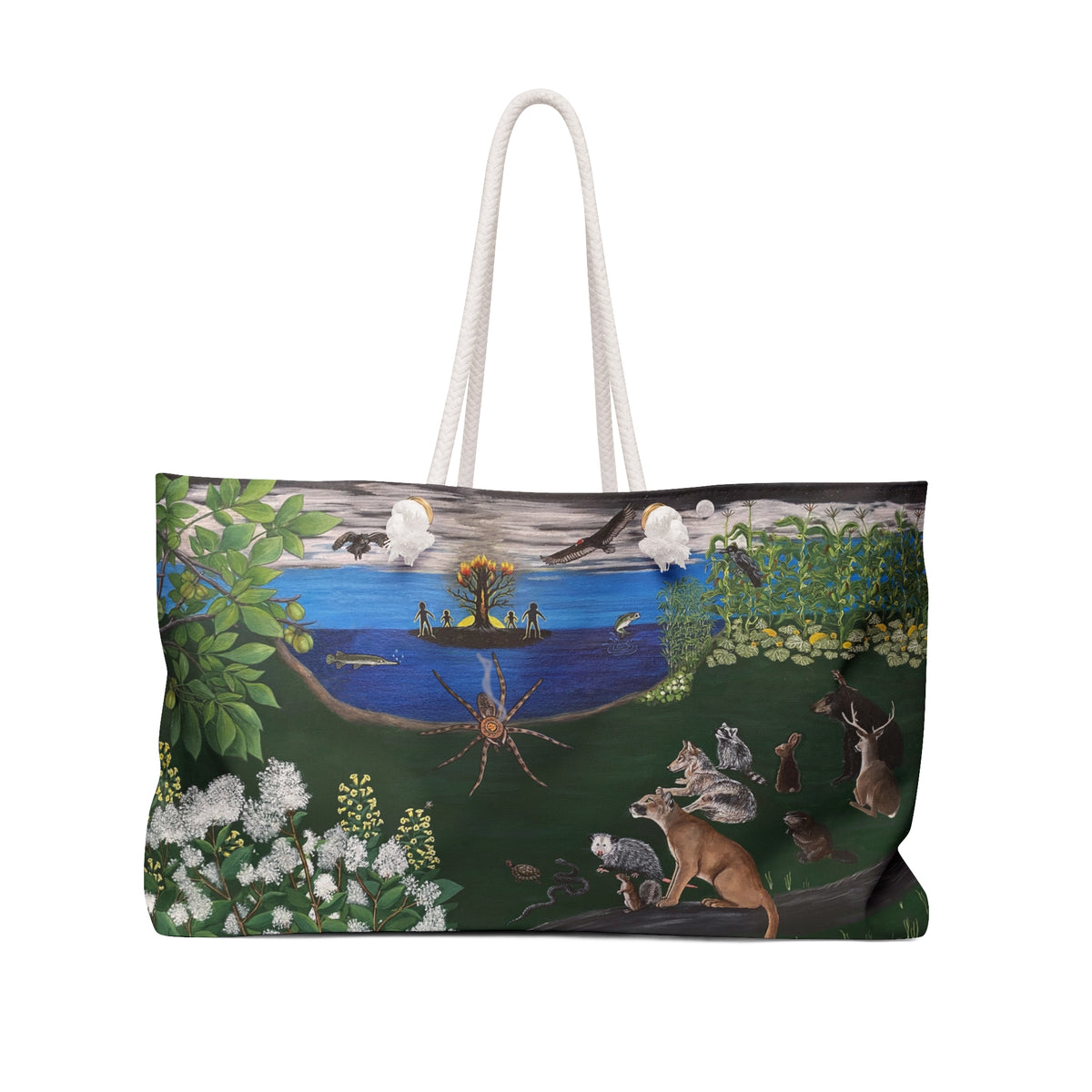 Only She Could Bring the Fire | Cherokee Story Art Weekender Tote Bag