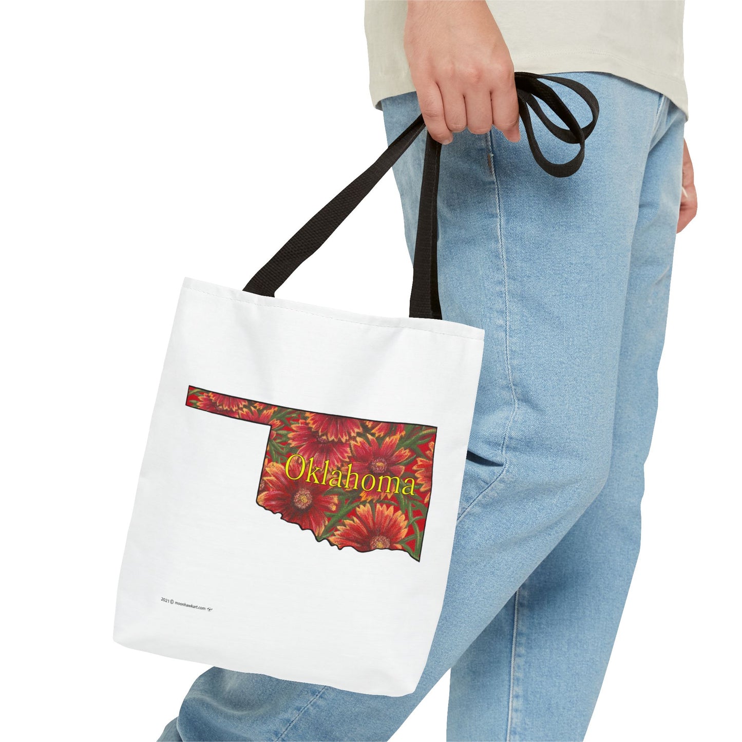 Tote Bag, Oklahoma Indian Blanket, Wildflowers, Book Bag,  Oklahoma State Wildflower