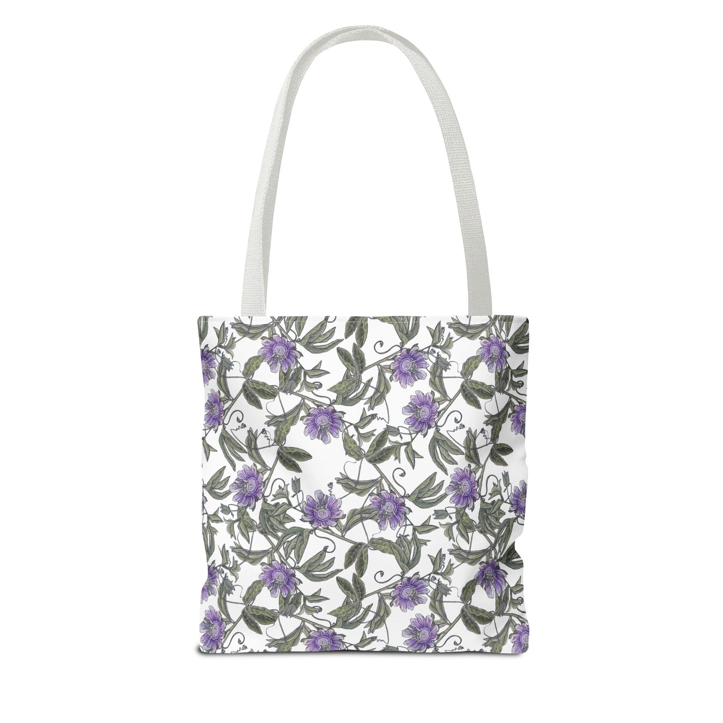 Tote Bag - Floral Purple Passionflower – All-Over Print Canvas Tote