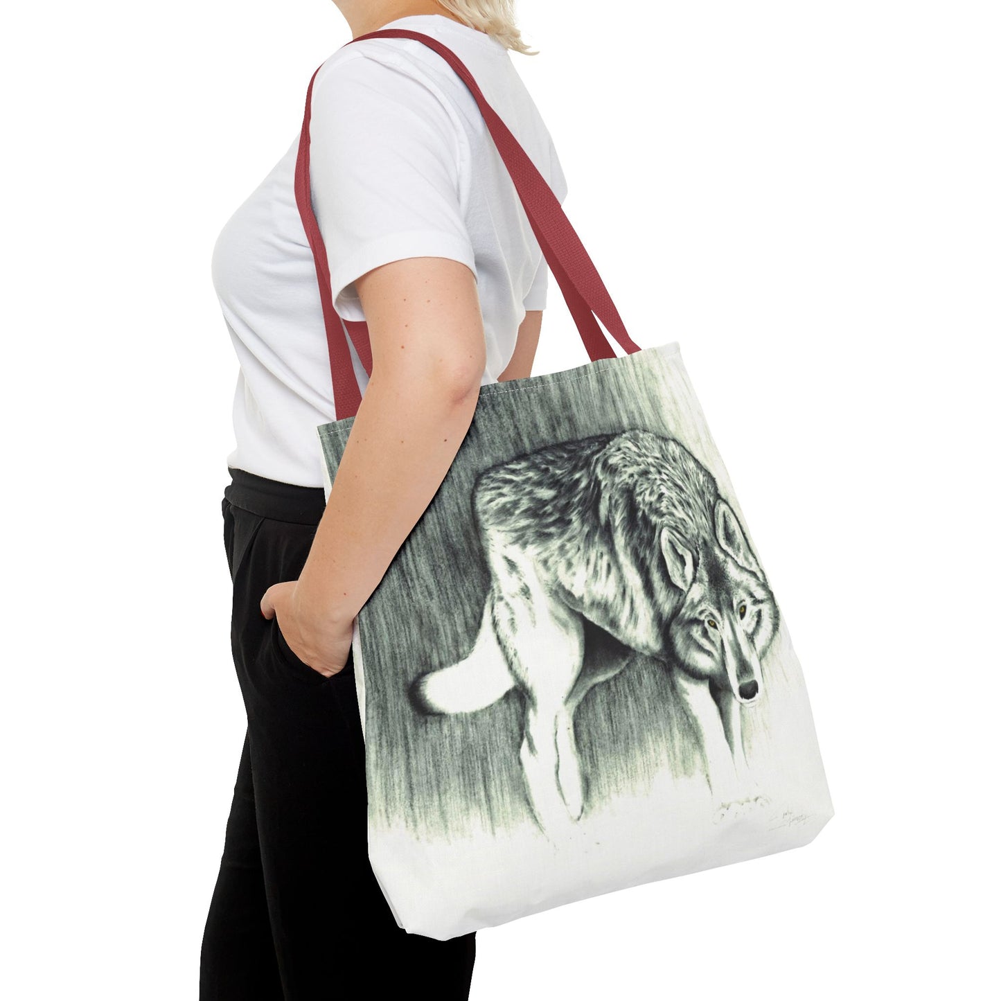 Tote Bag — Wolf Sketch - Native Wildlife Art Tote