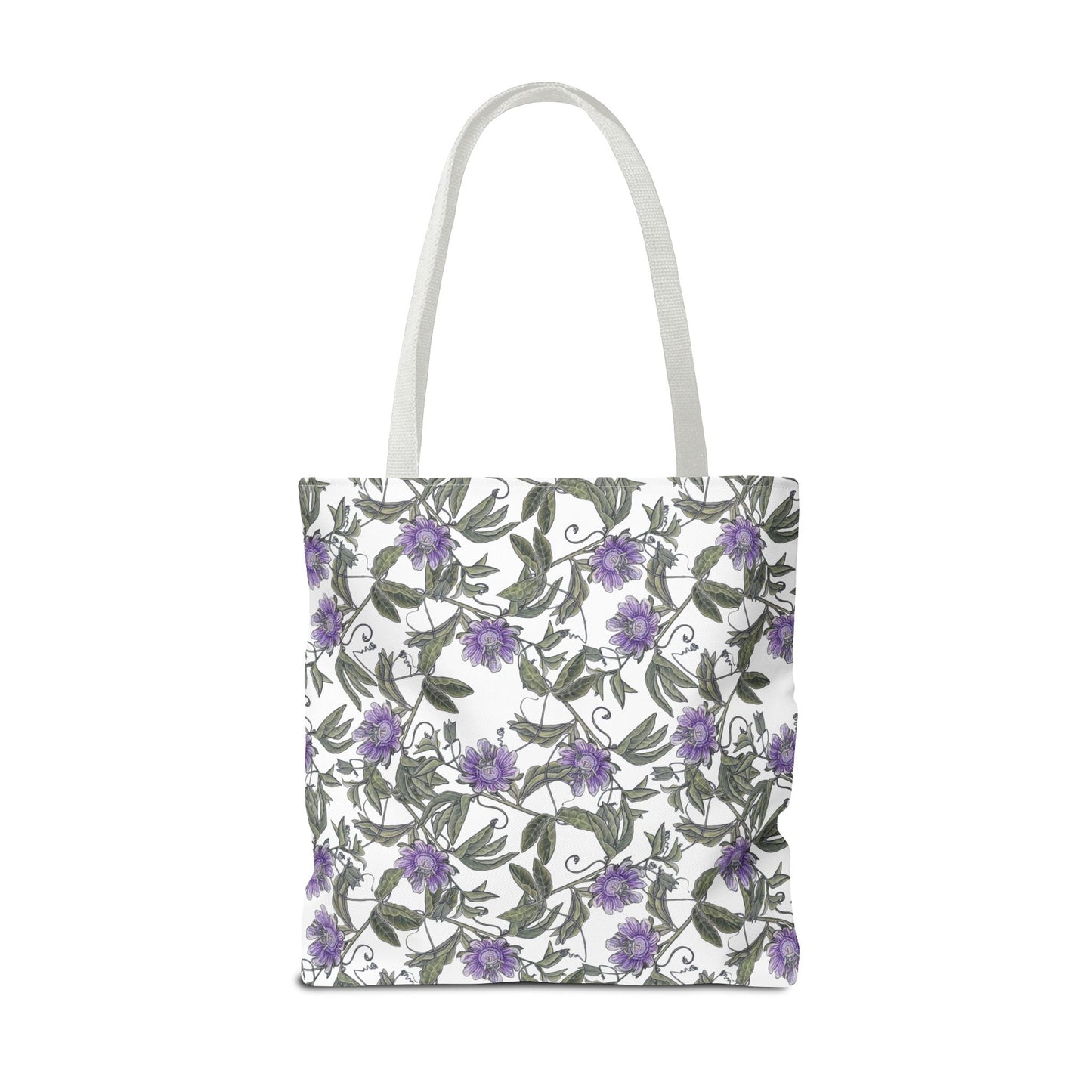 Tote Bag - Floral Purple Passionflower – All-Over Print Canvas Tote