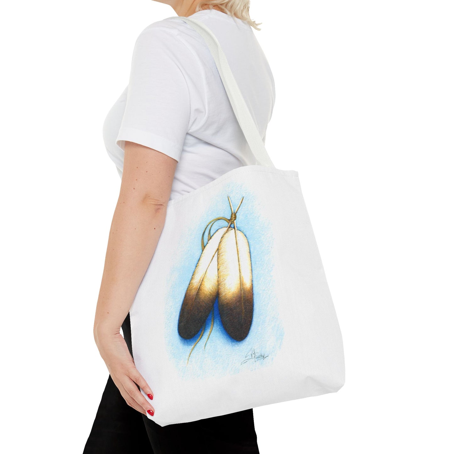 Tote Bag, Double Feather, Native American Design