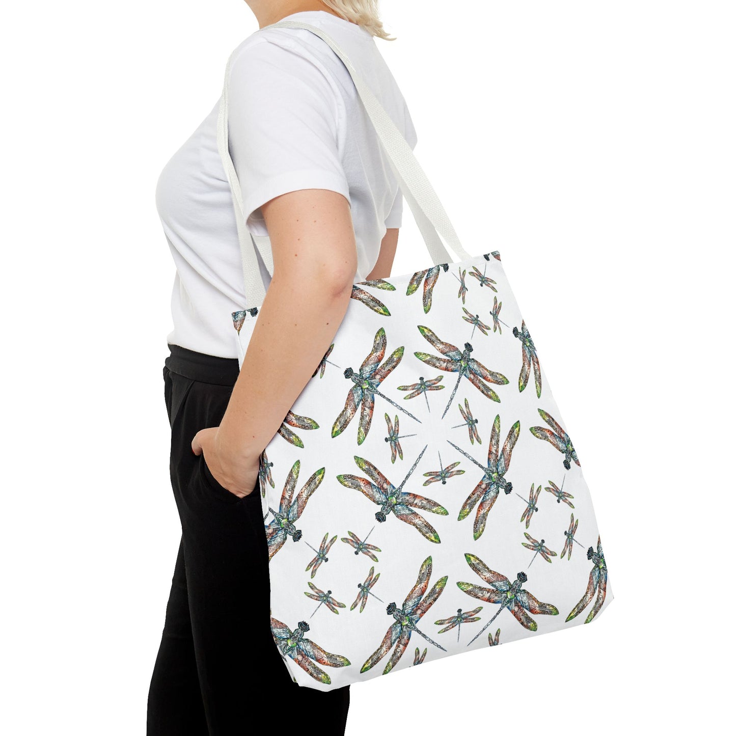 Tote Bag — Dragonfly Pattern, Native Tribal Design