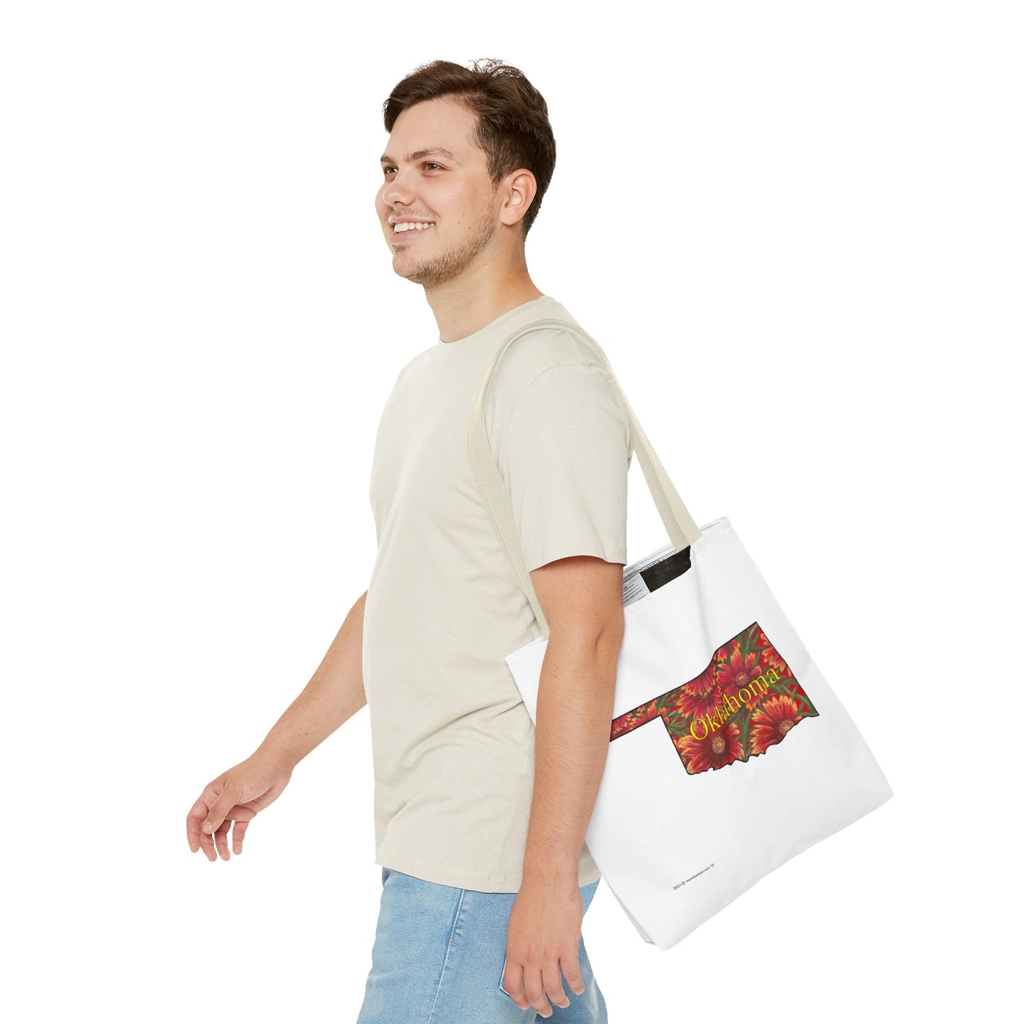 Tote Bag, Oklahoma Indian Blanket, Wildflowers, Book Bag,  Oklahoma State Wildflower