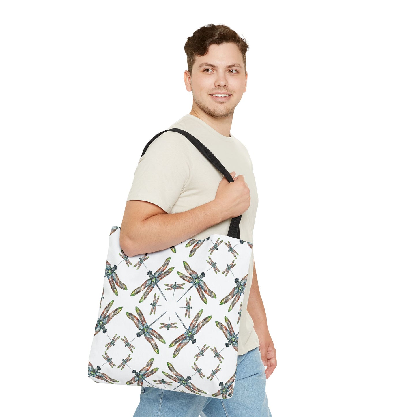 Tote Bag — Dragonfly Pattern, Native Tribal Design